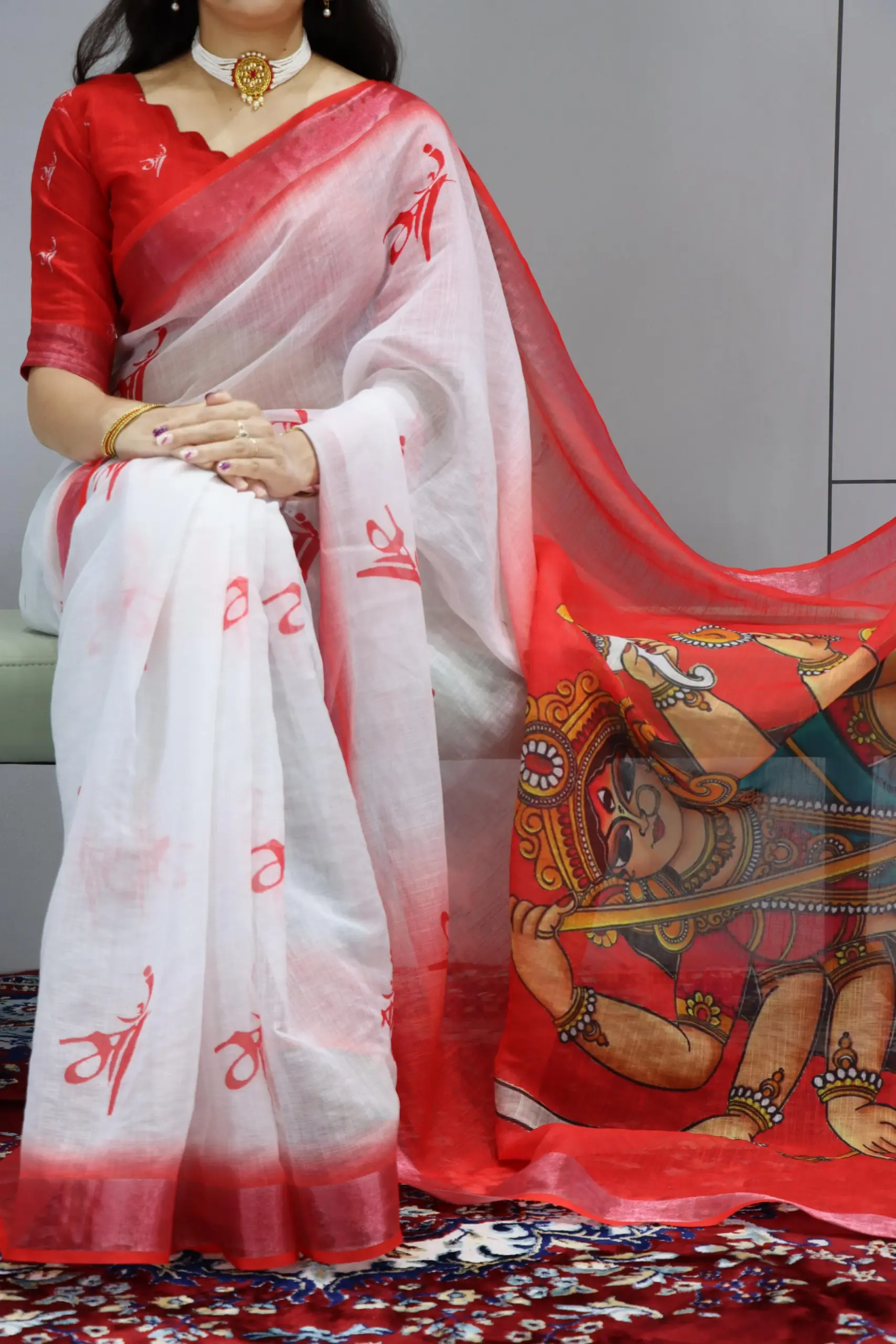 Linen Sarees For Durga Pooja 2025 Design