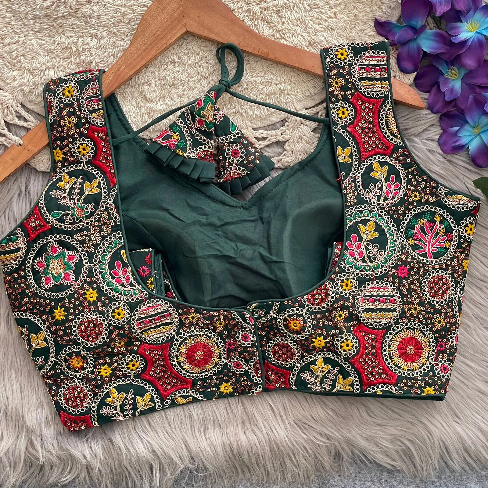 Multi Color Embroidered Wedding Wear Blouse