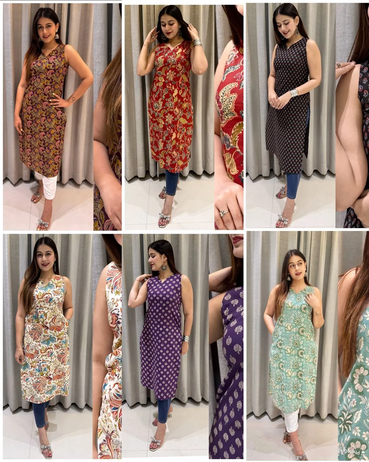 Office Wear Printed Kurtis with Pocket