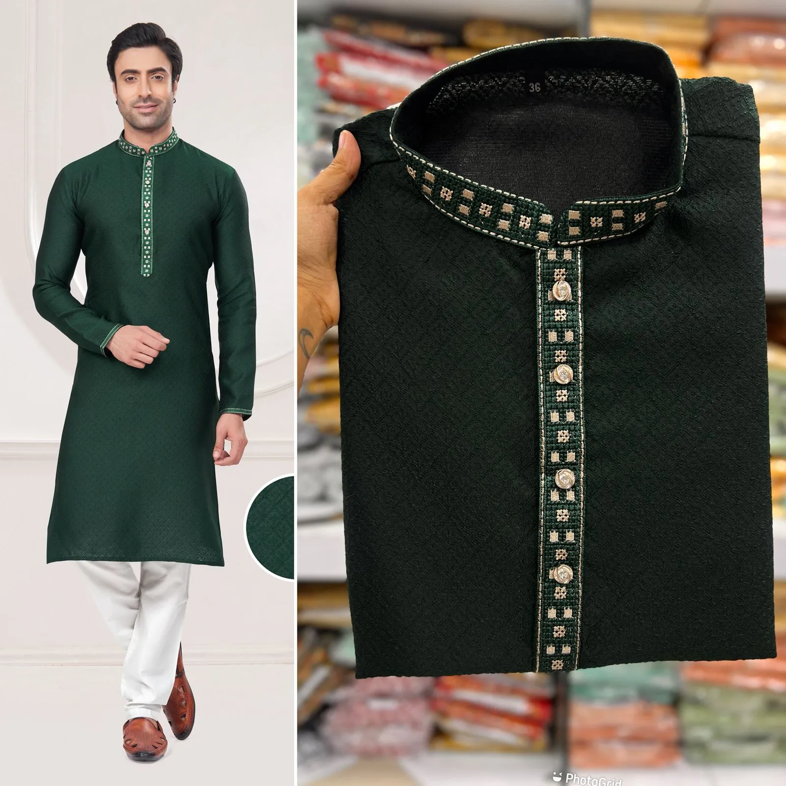 Premium Embroidery Mens Kurtas