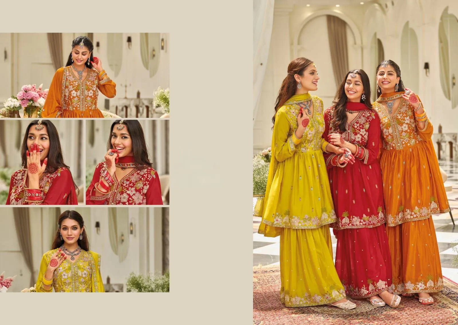 Premium Orange Sharara Salwar Suit For Wedding