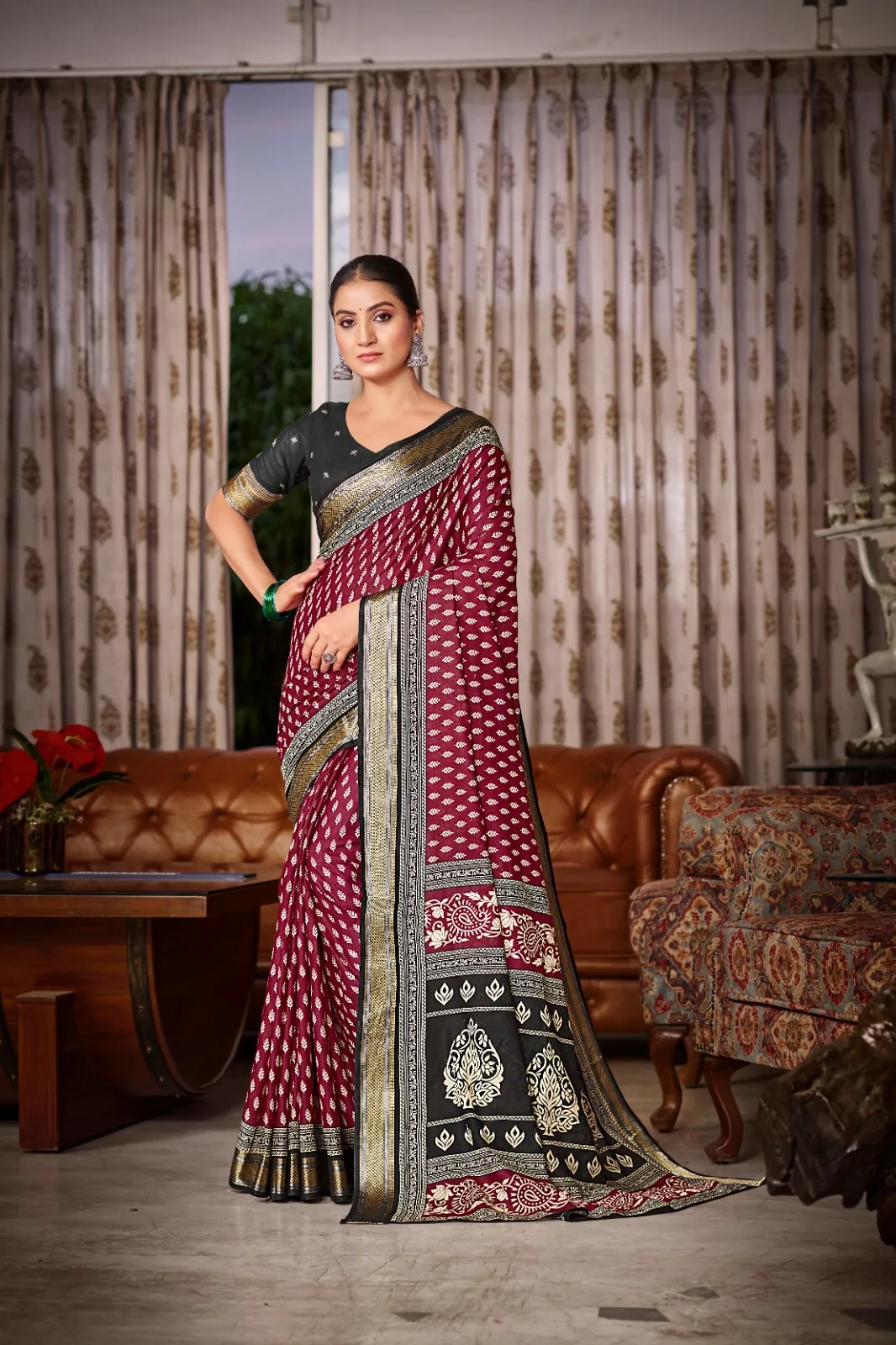 Pure Cotton Bandhni Printed Saree