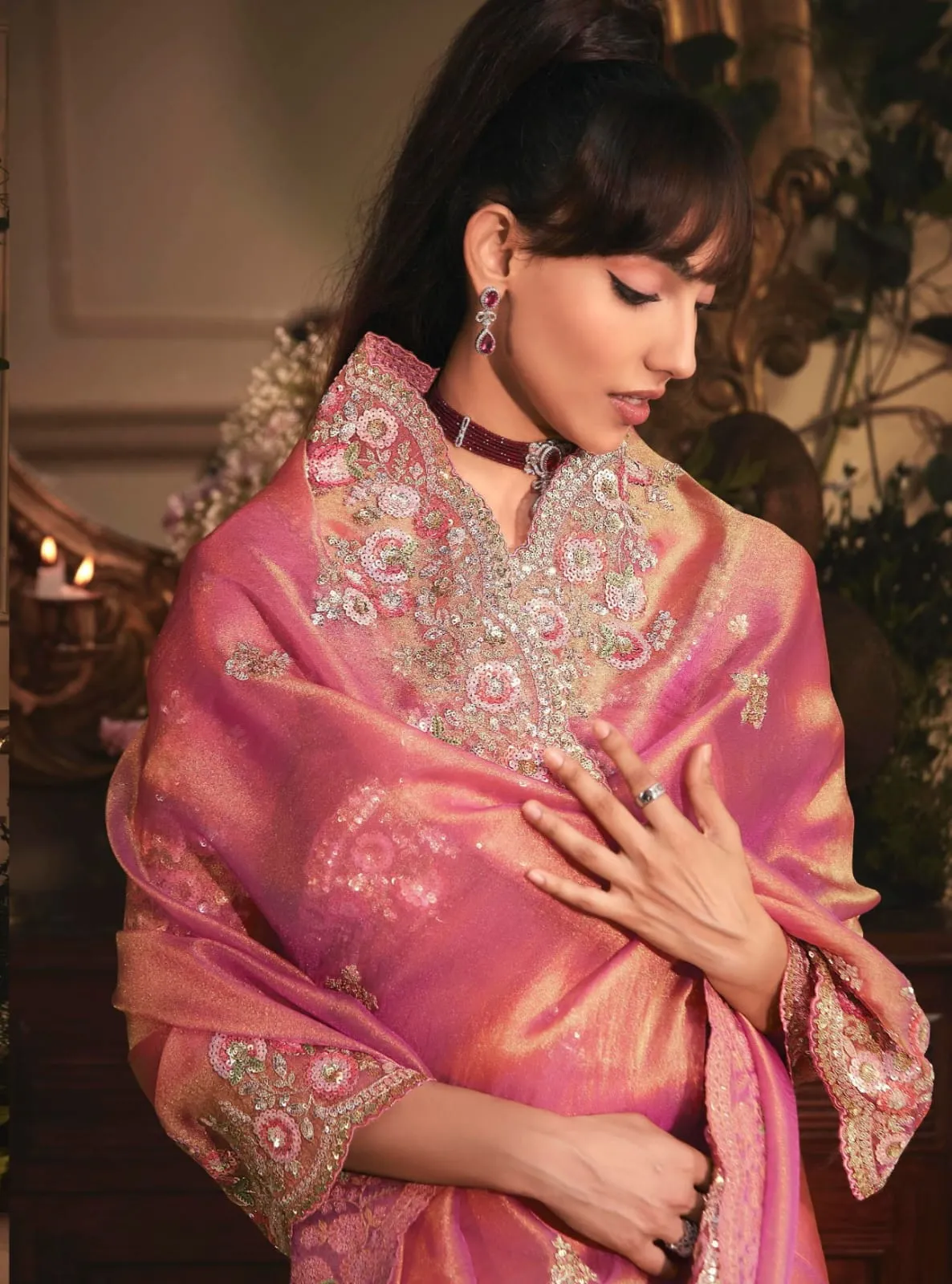 Pure Organza Handwork Saree 2025