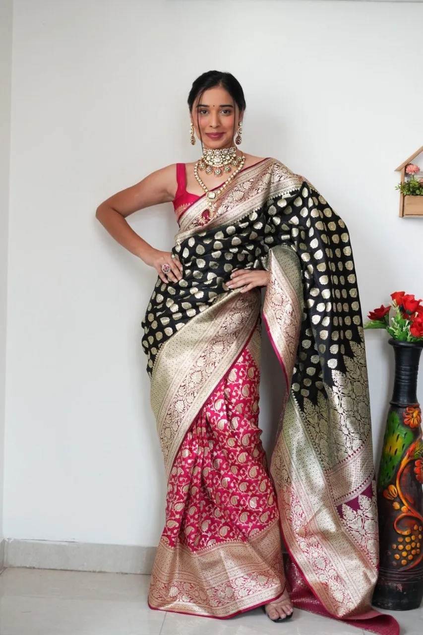 Ready to Wear Banarasi Silk Saree for Diwali