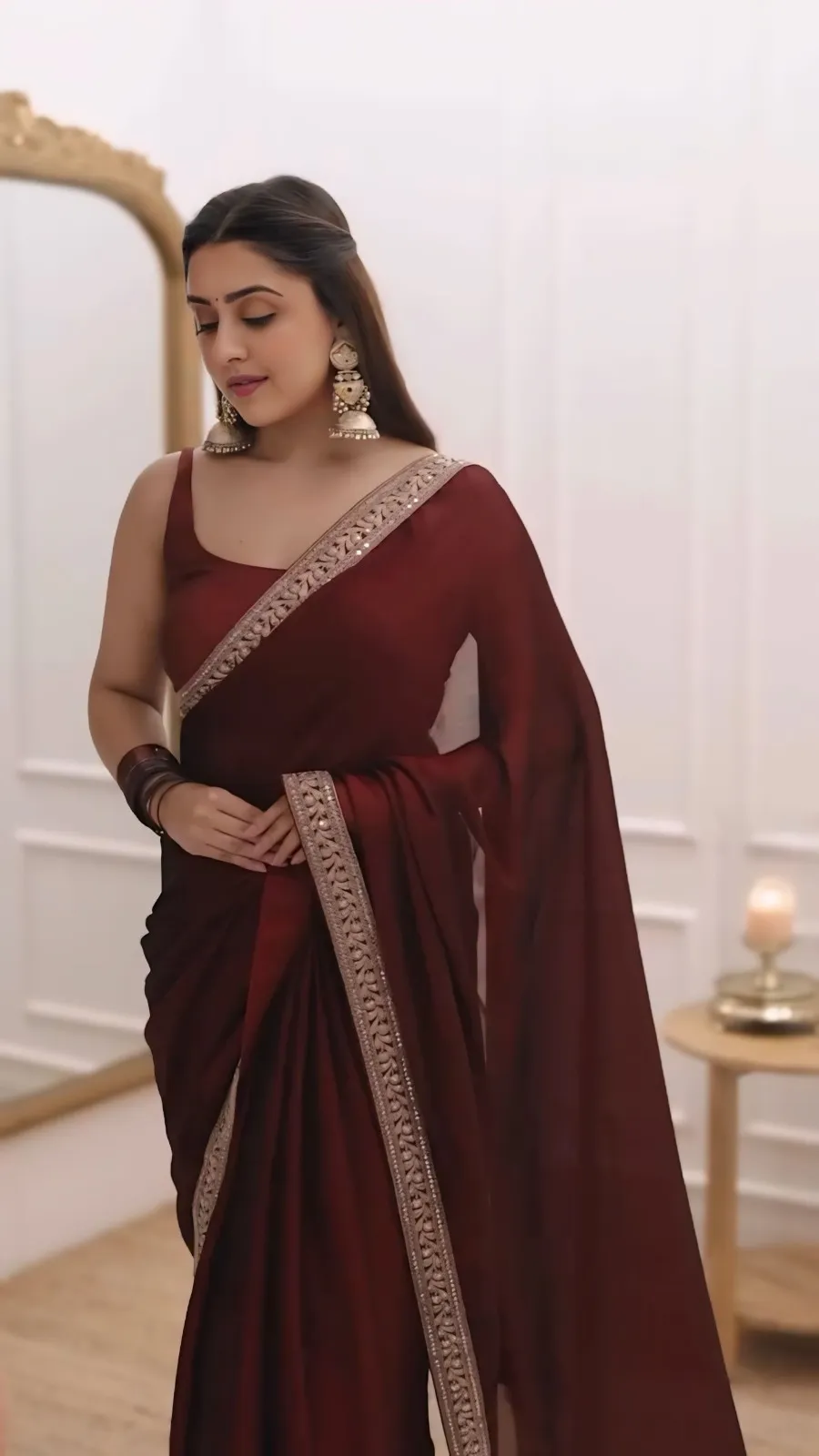 Ready to Wear Saree with Stitched Blouse for Diwali