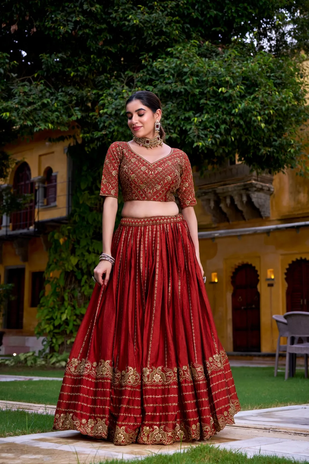 Stylish Lehenga Choli For karwa Chauth