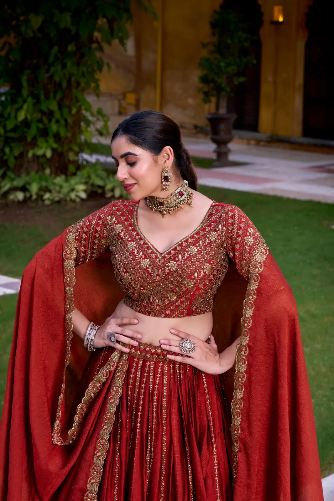 Stylish Lehenga Choli For karwa Chauth