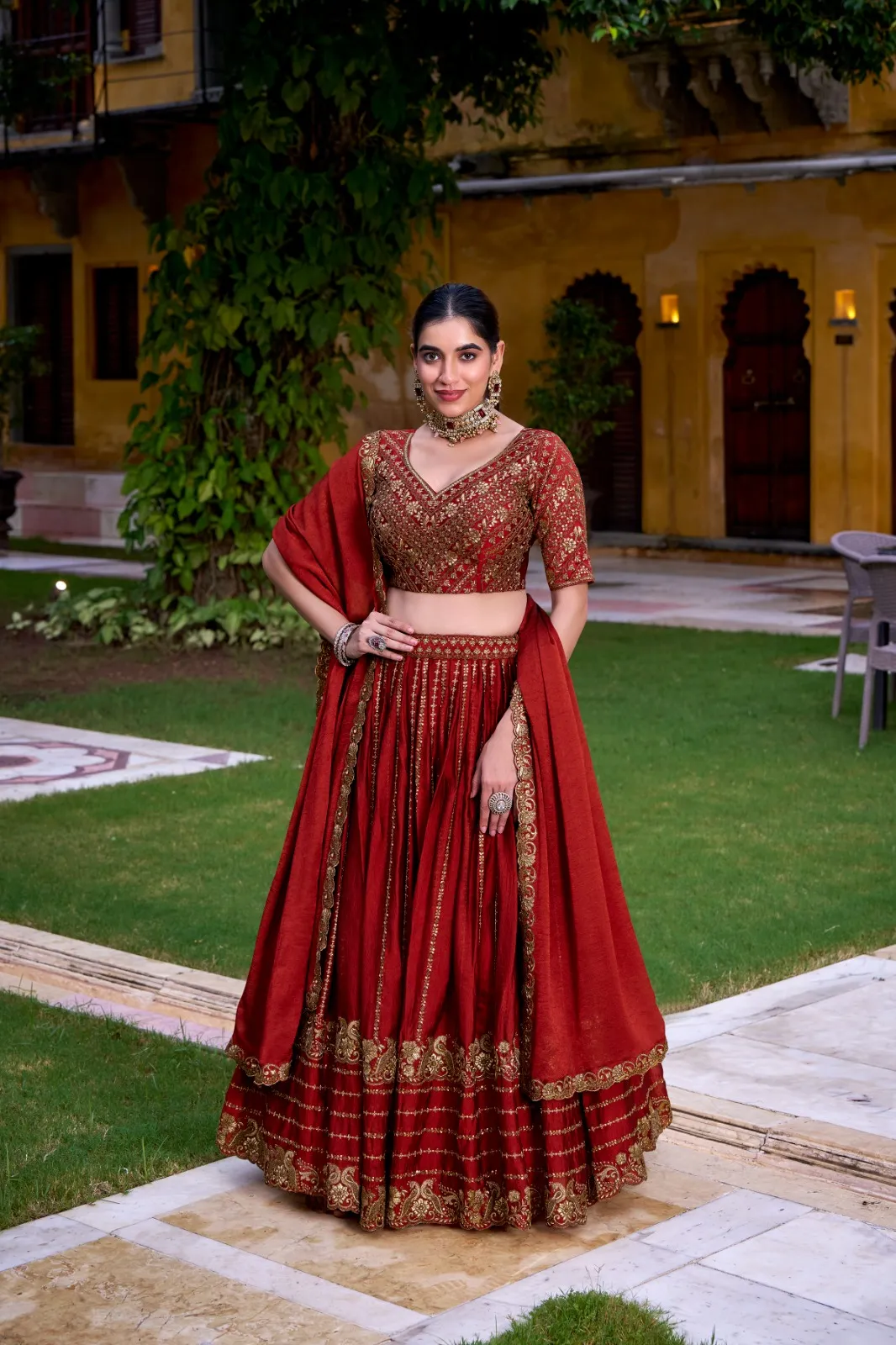 Stylish Lehenga Choli For karwa Chauth