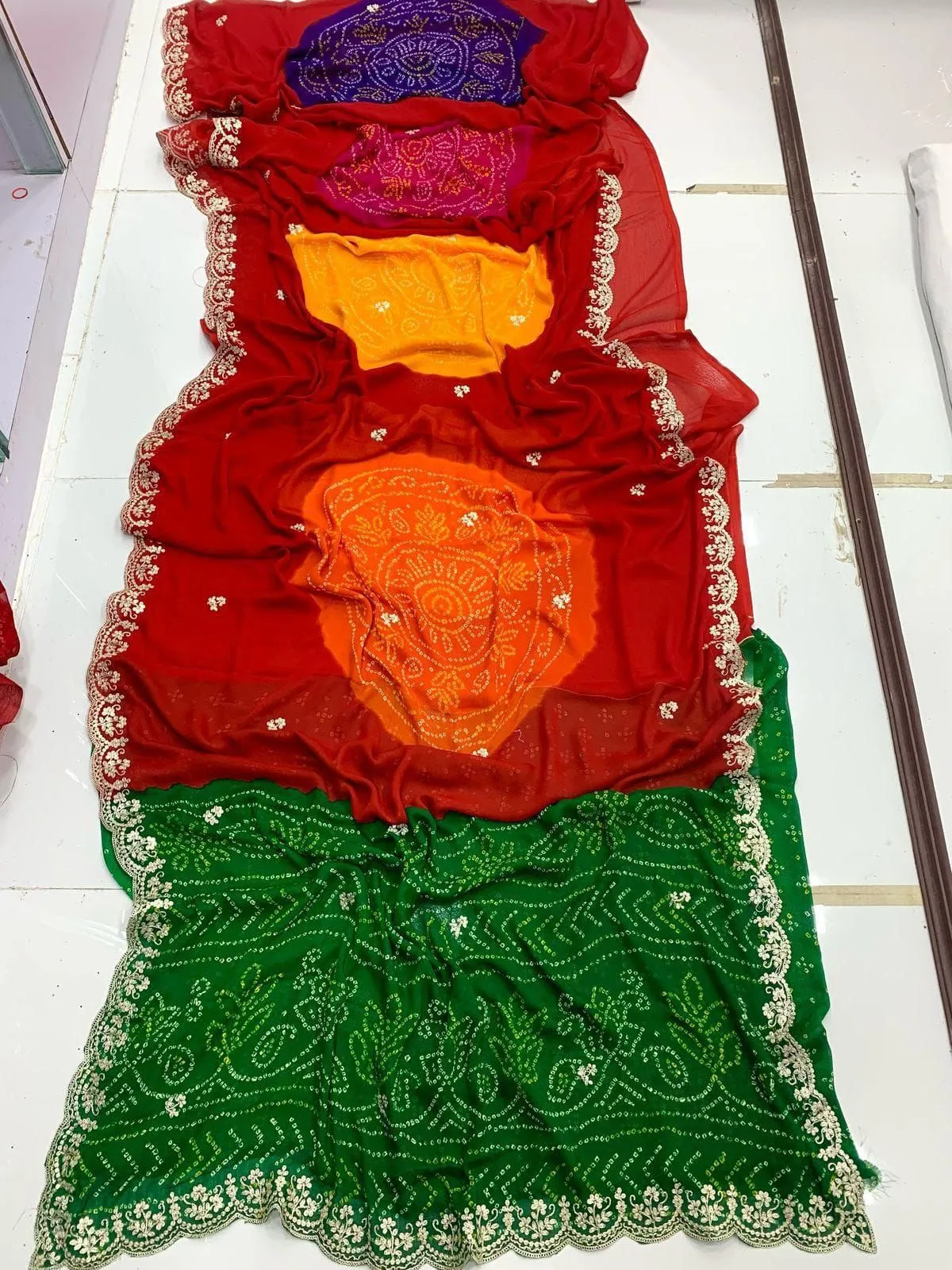 Traditional Bandhani Saree For Diwali