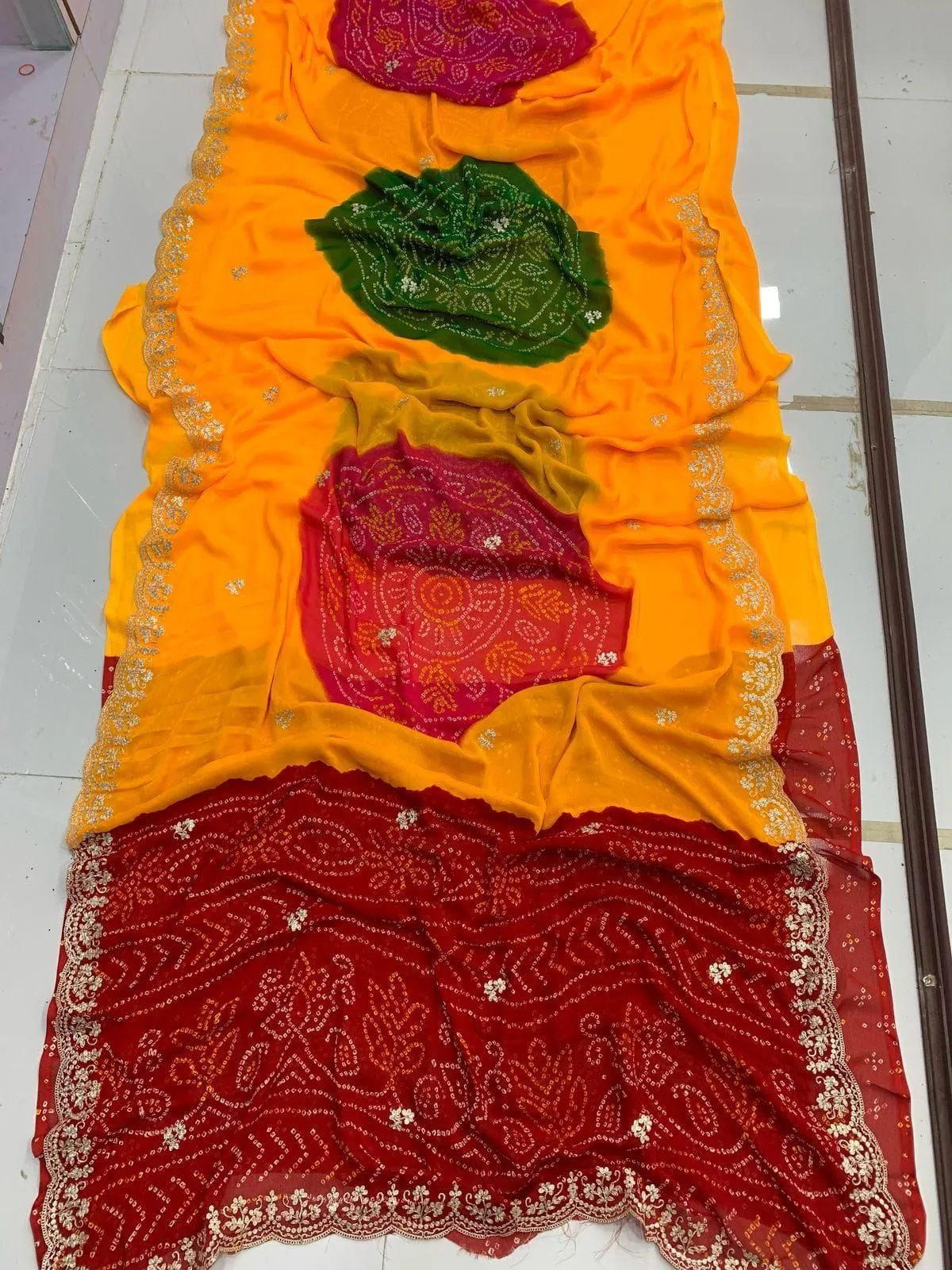 Traditional Bandhani Saree For Diwali