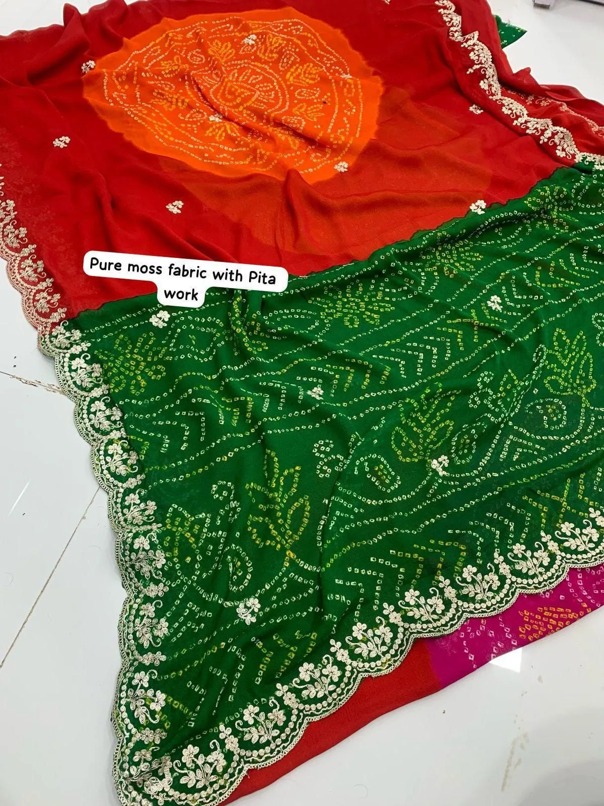 Traditional Bandhani Saree For Diwali