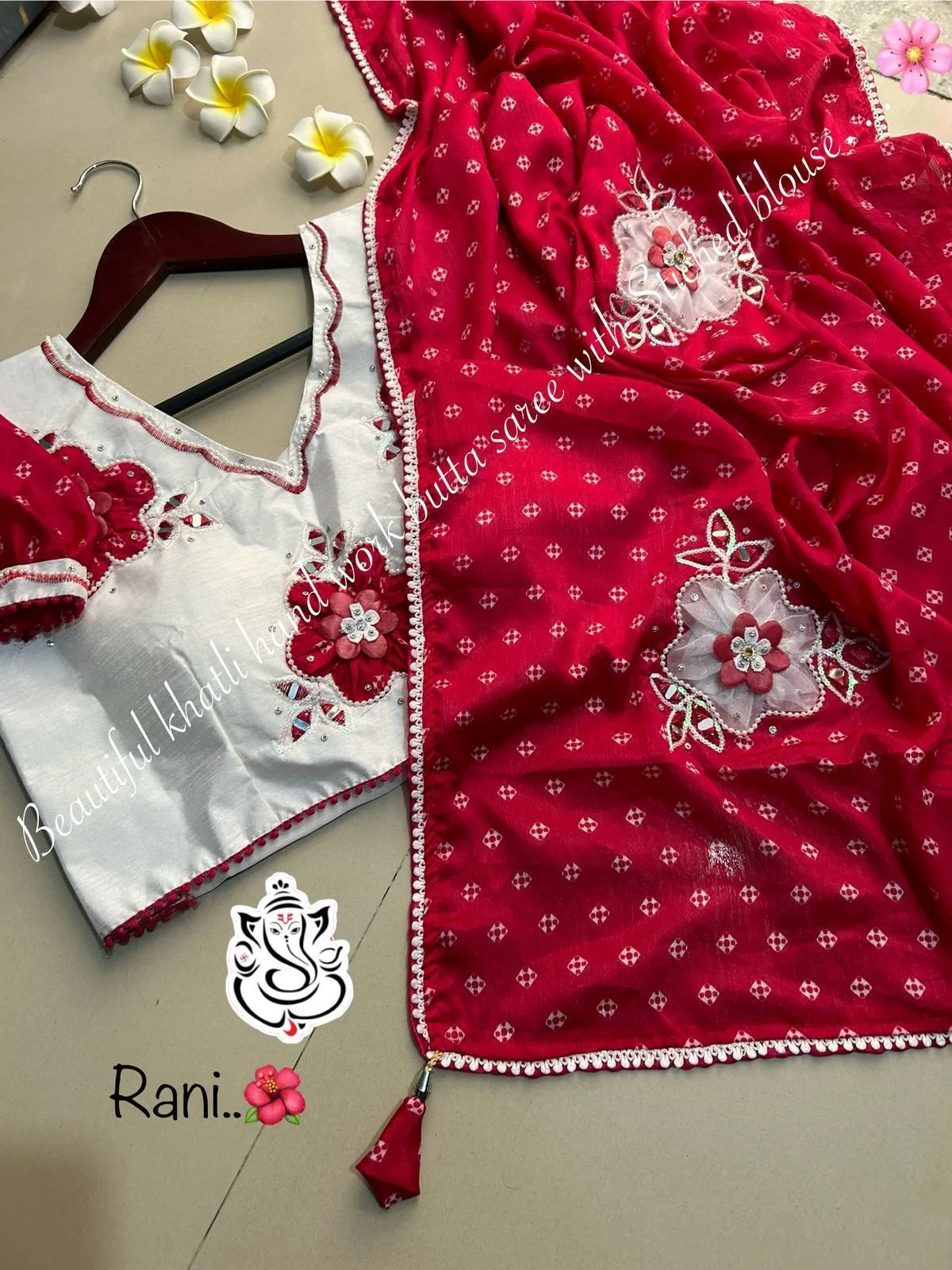 Wedding Special Bandhni Saree with Stitched blouse