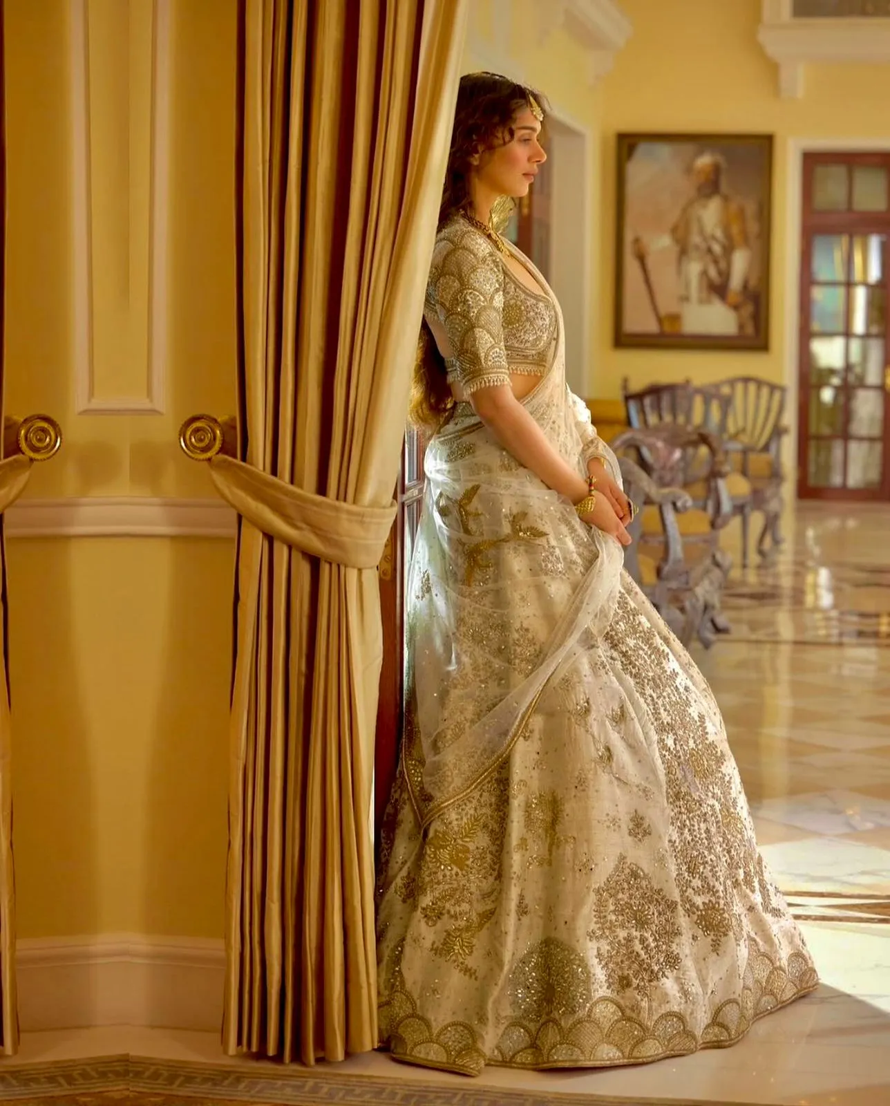 Wedding Wear Cream Lehenga Choli Design 2025