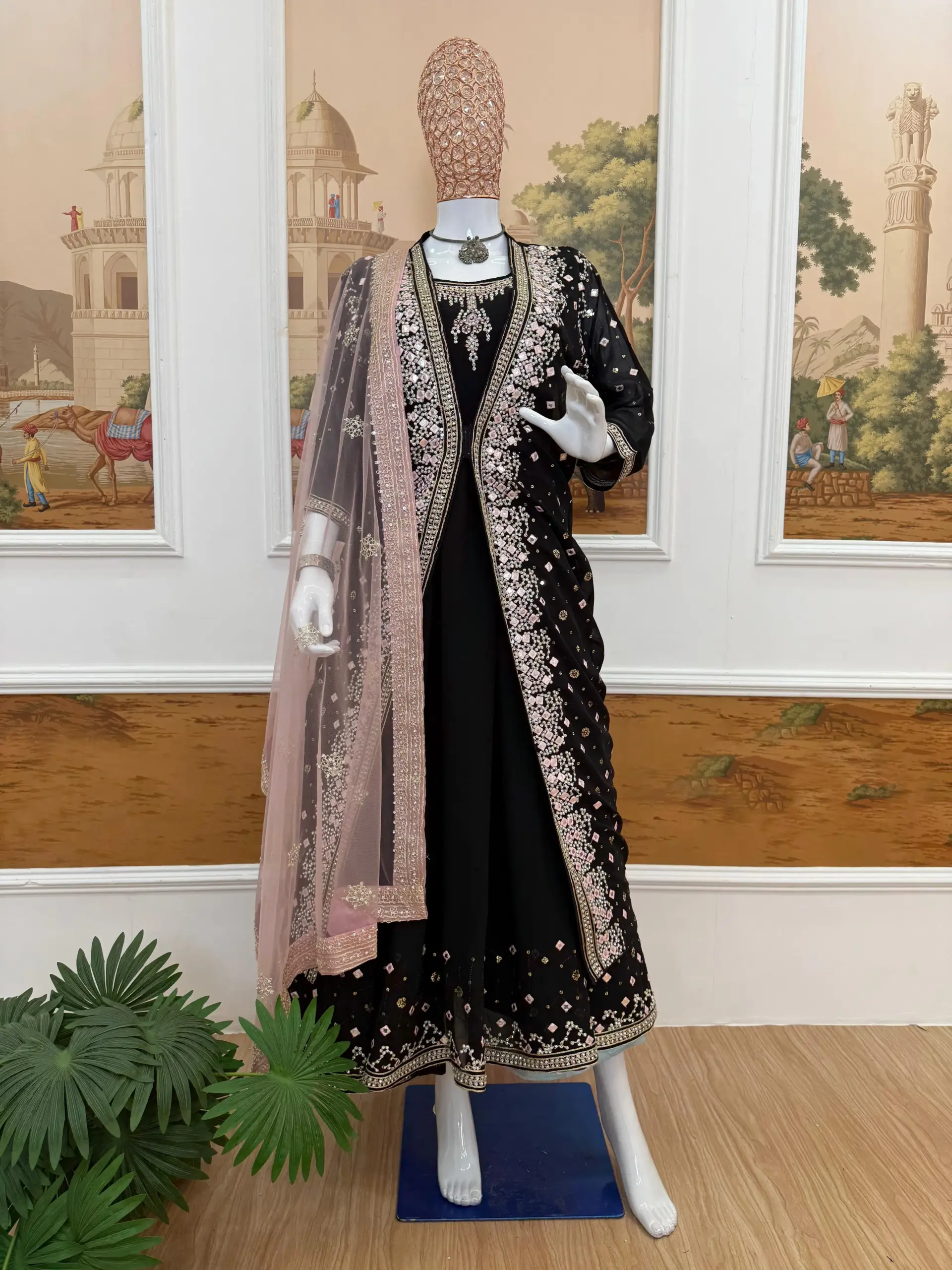 Wedding Wear Gown with Jacket Koti