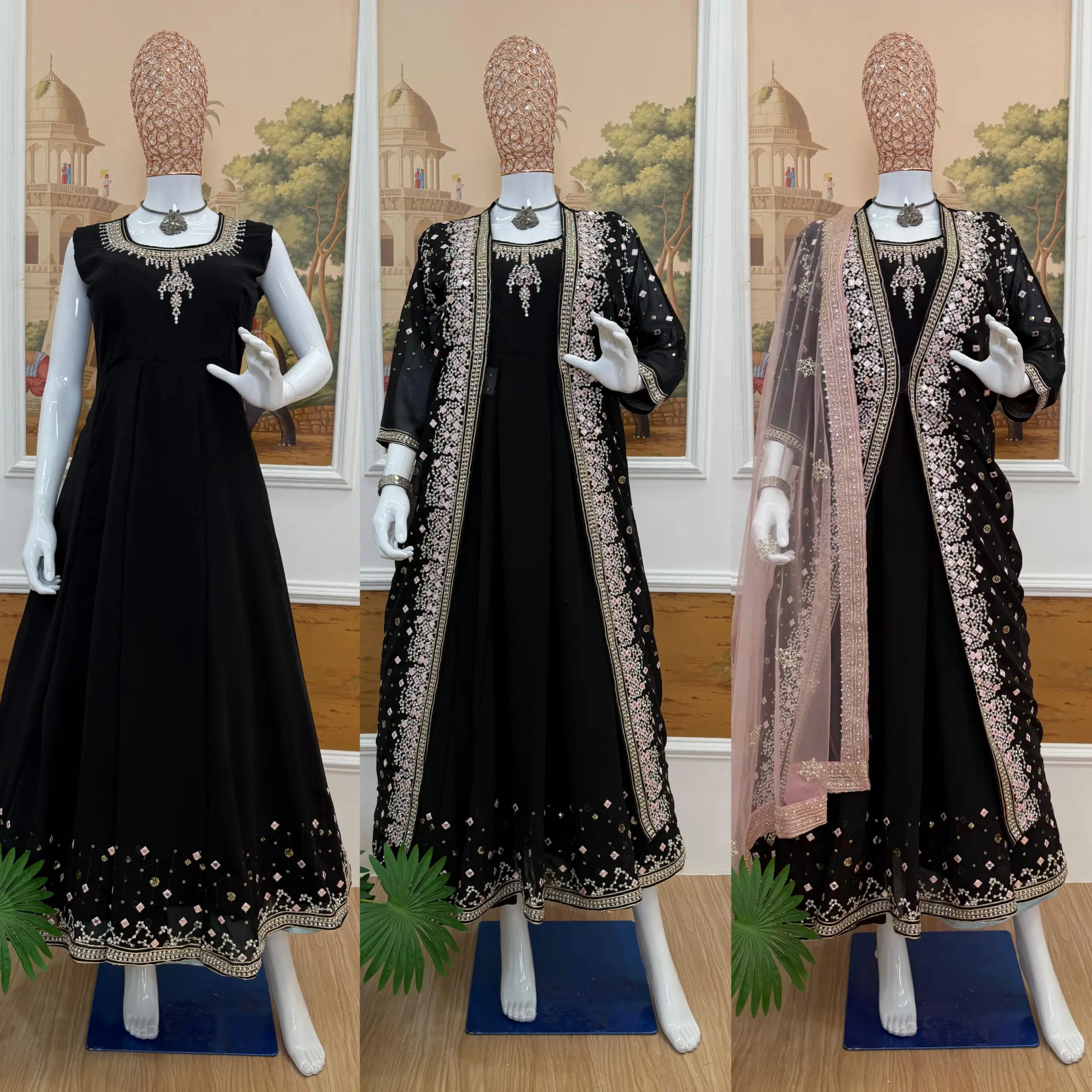 Wedding Wear Gown with Jacket Koti