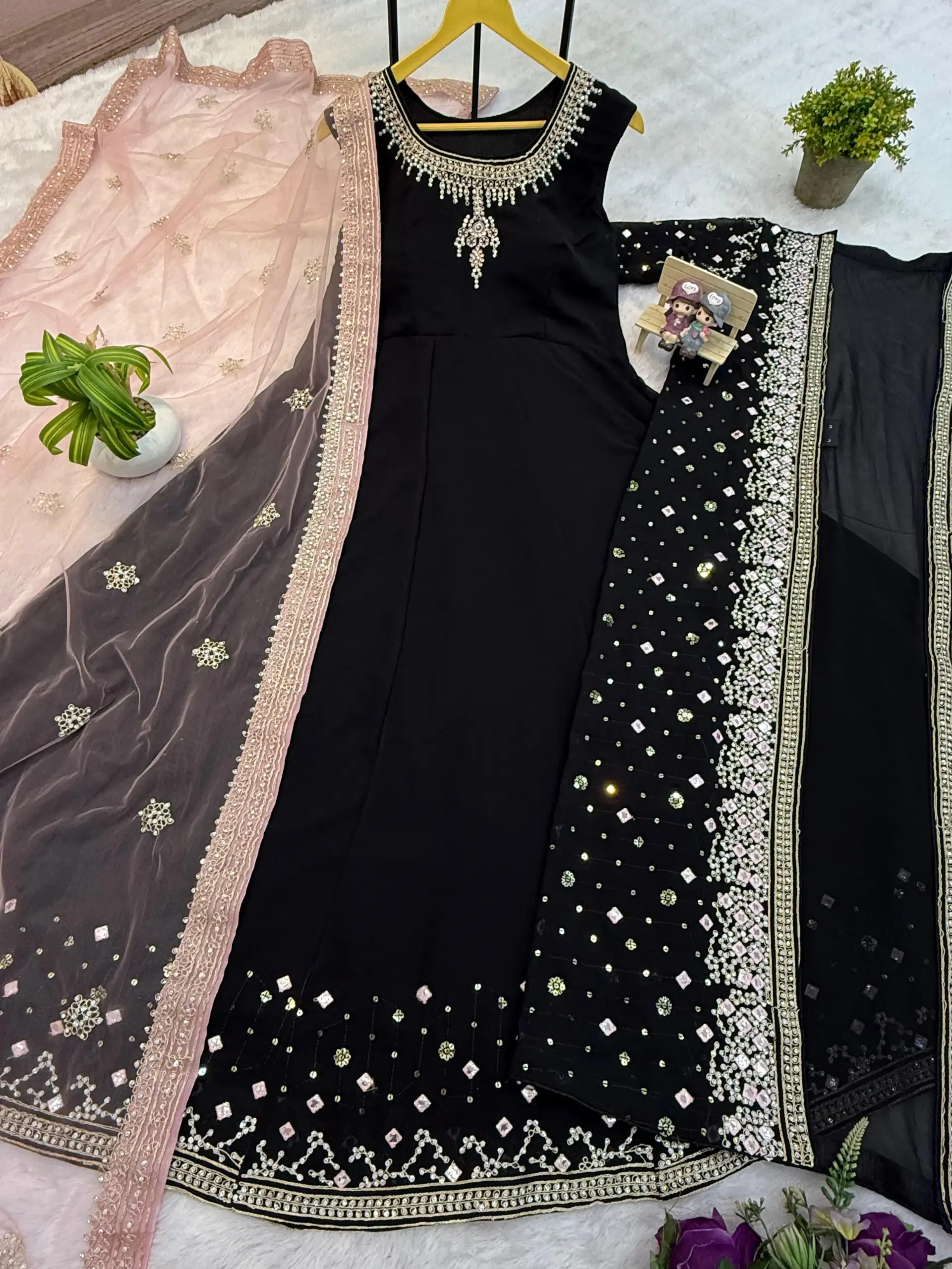 Wedding Wear Gown with Jacket Koti