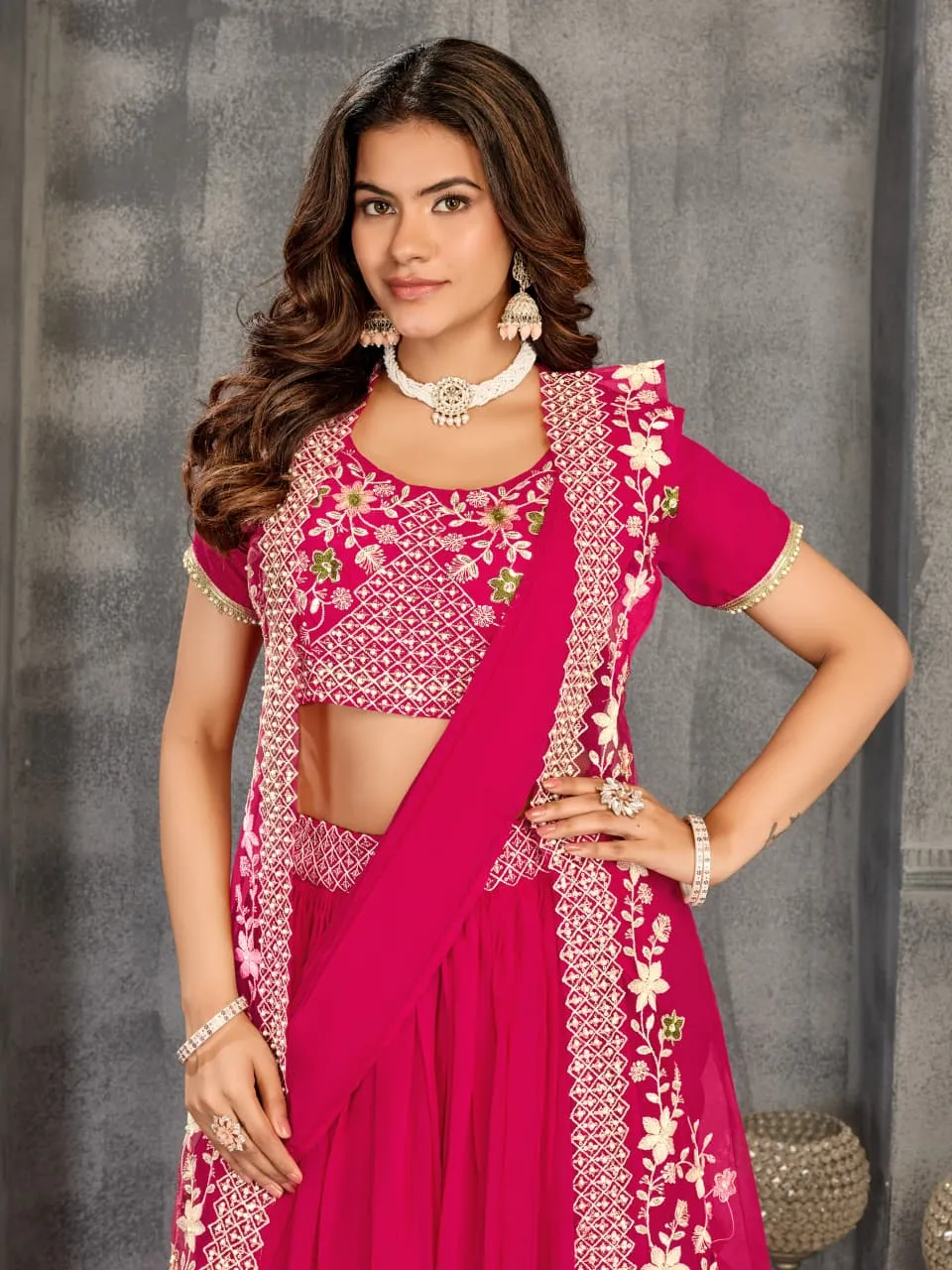 Wedding Wear Half Saree with Jacket 2025 Design