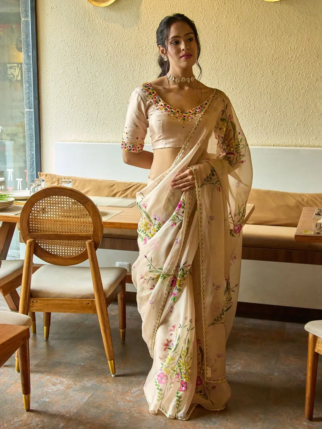 Wedding Wear Handwork Saree with Stitched blouse