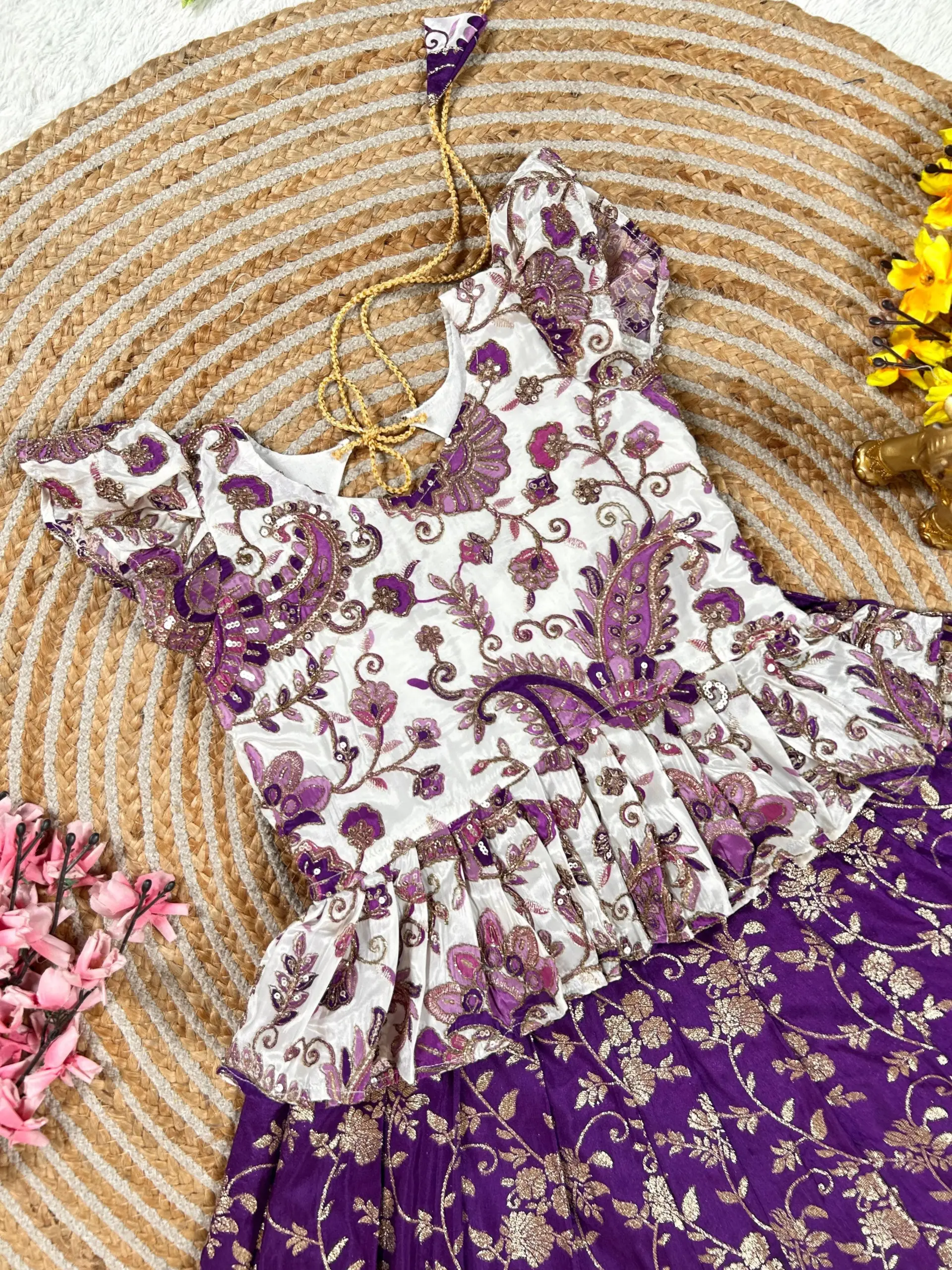 Wedding Wear Kids Lehenga Choli in Silk