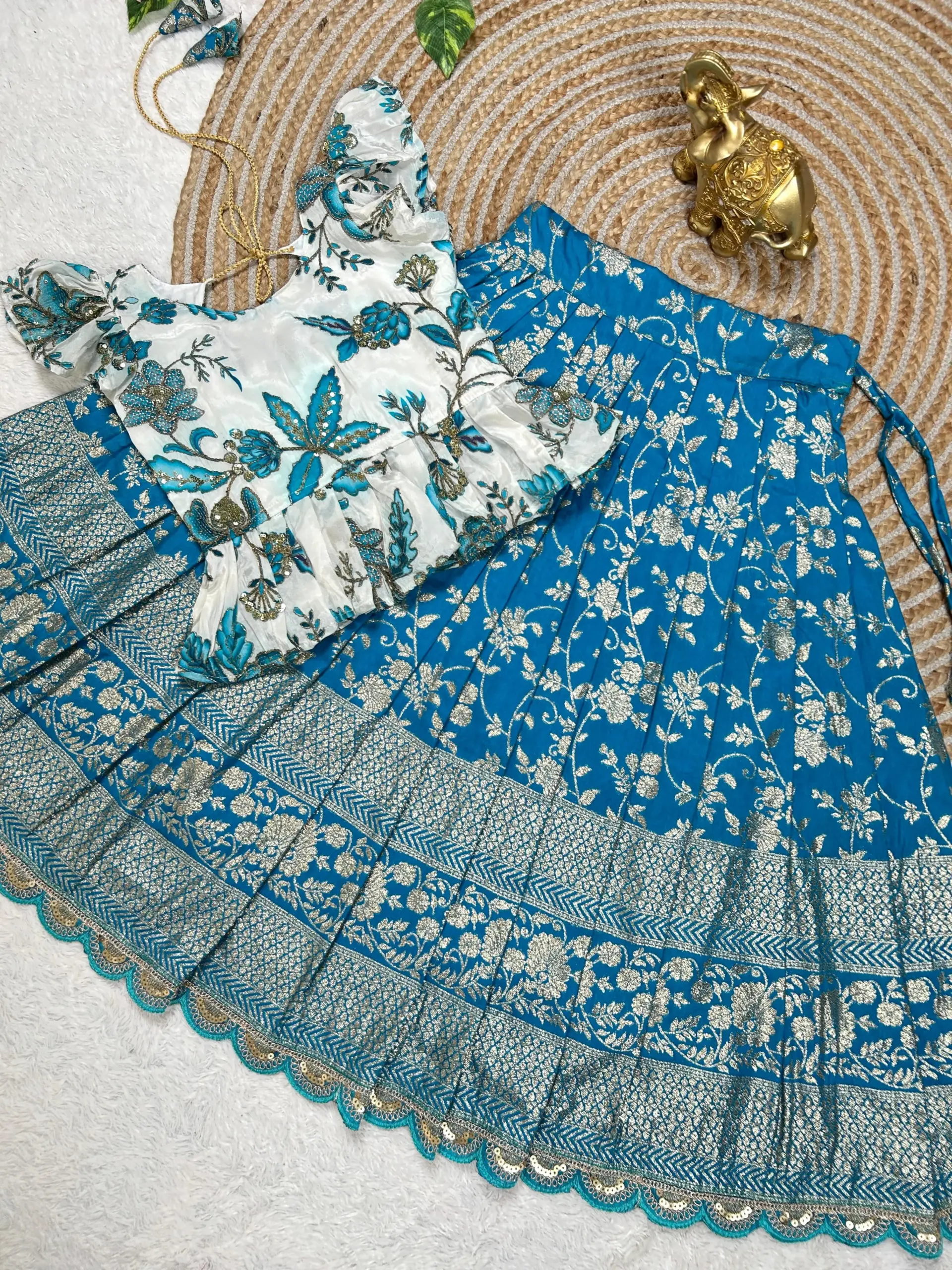 Wedding Wear Kids Lehenga Choli in Silk