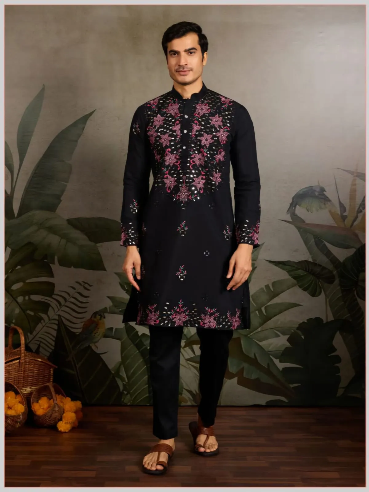 Wedding Wear Mens Embroidery Kurta
