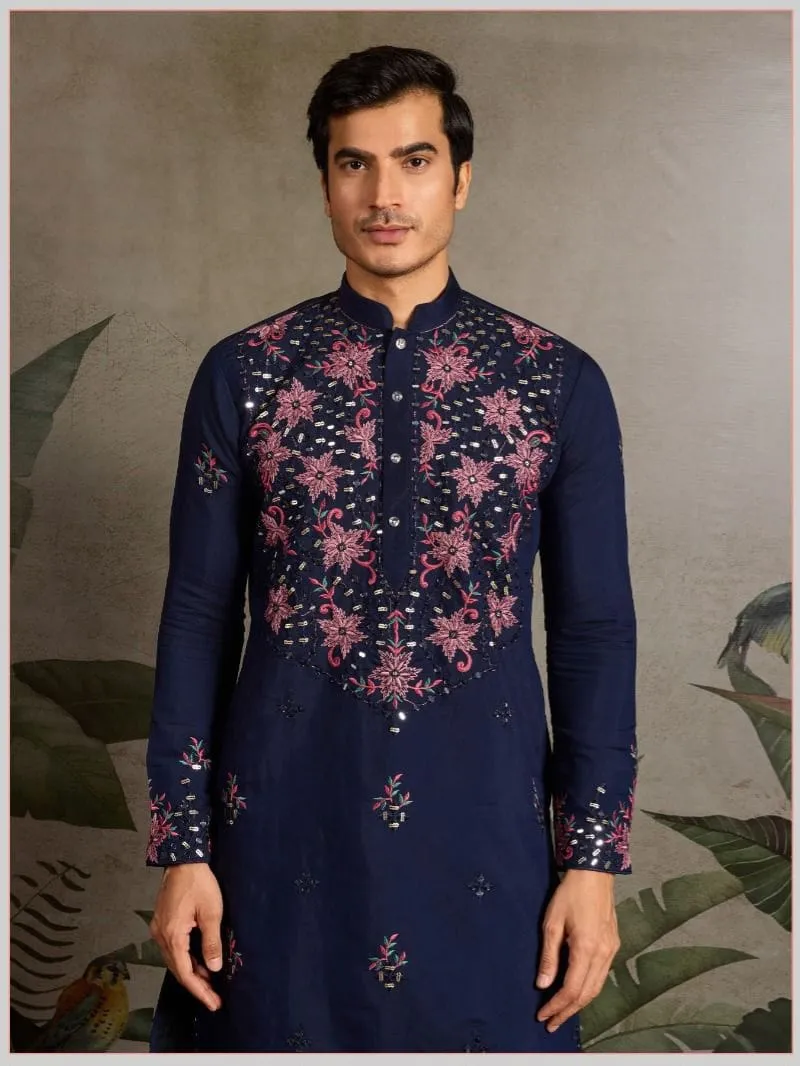 Wedding Wear Mens Embroidery Kurta