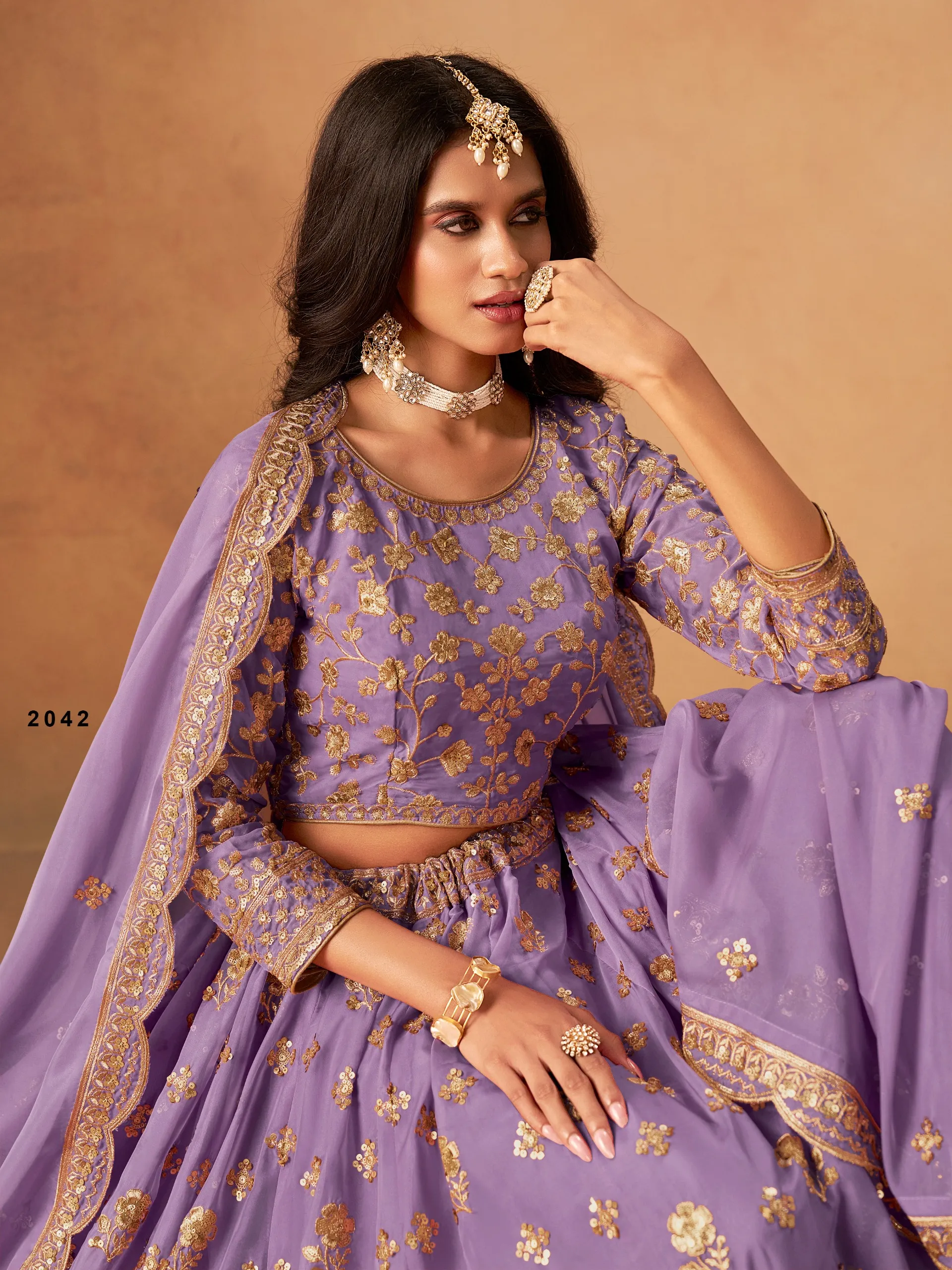 Wedding Wear Organza Lehenga Choli 2025
