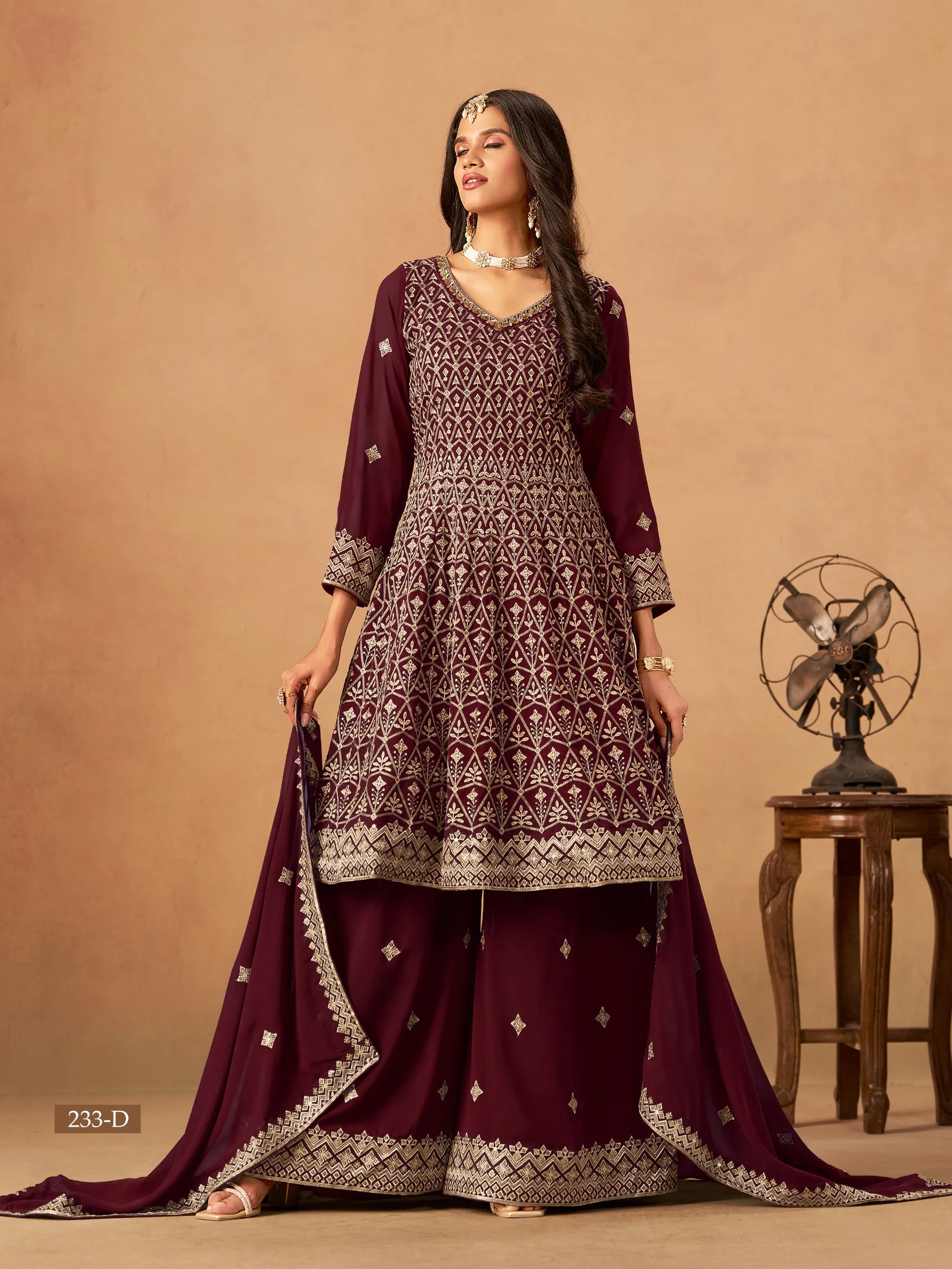 Wedding Wear Premium Plazzo Suit Set