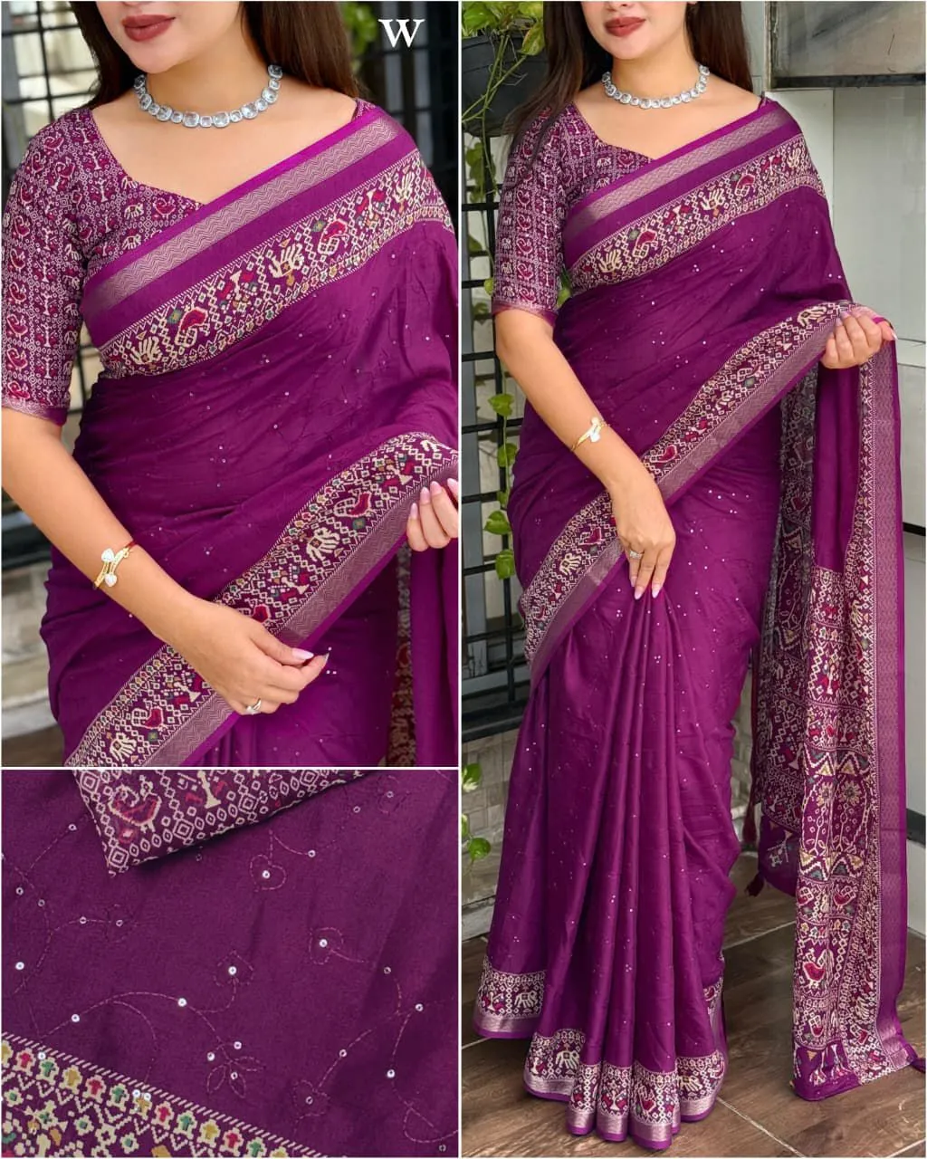 Ajrakh Pirnted Mal Cotton Saree