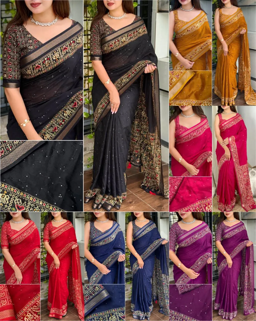 Ajrakh Pirnted Mal Cotton Saree
