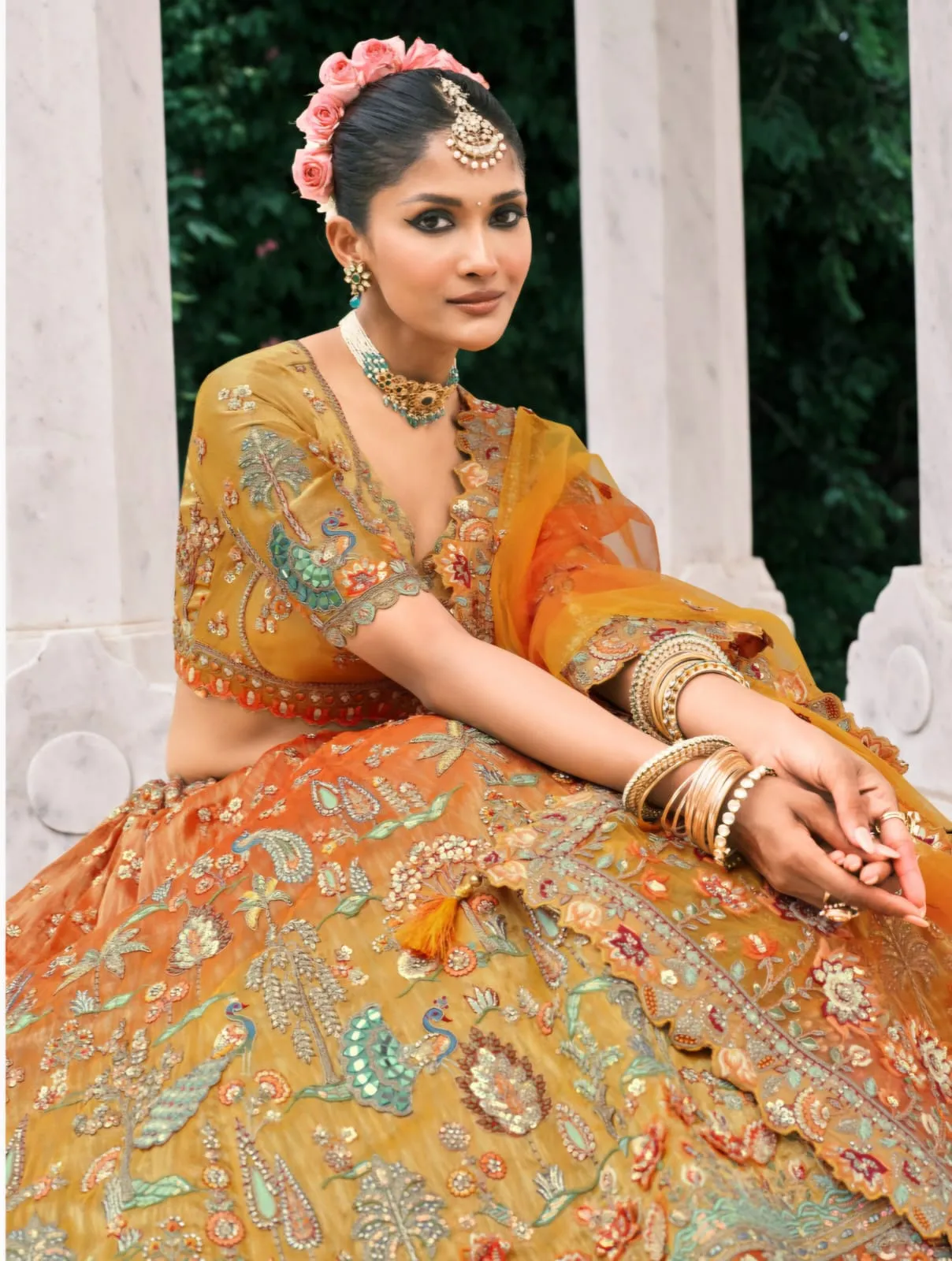Bridal Lehenga Choli Design In Silk 2025