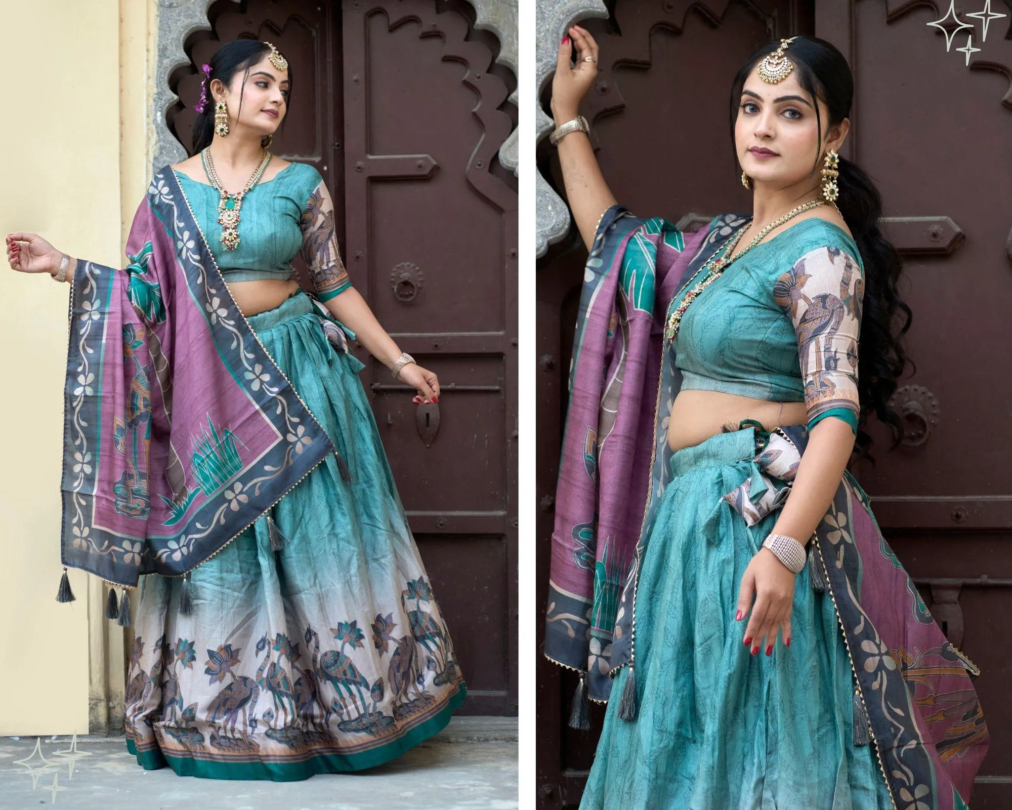 Designer Kalamkari Printed Lehenga Choli