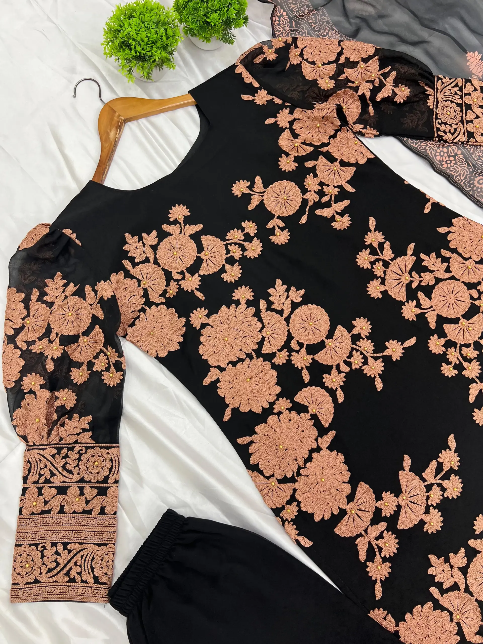 Designer Party Wear Top-Bottom &amp; Dupatta Set