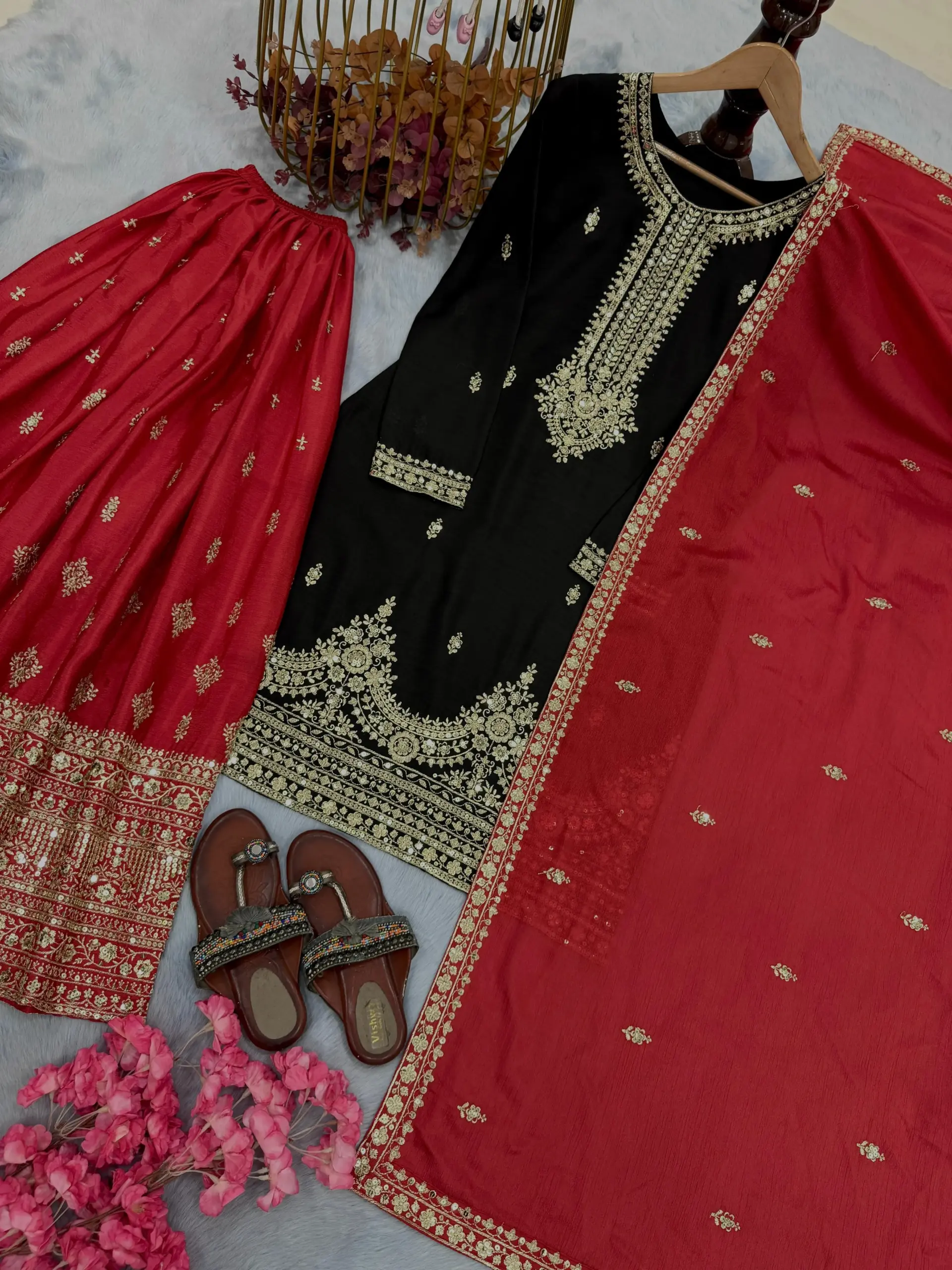 Designer Readymade Top Plazzo &amp; Dupatta Collections