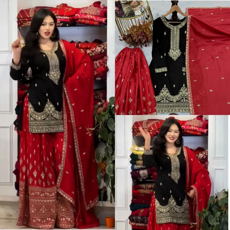 Designer Readymade Top Plazzo &amp; Dupatta Collections