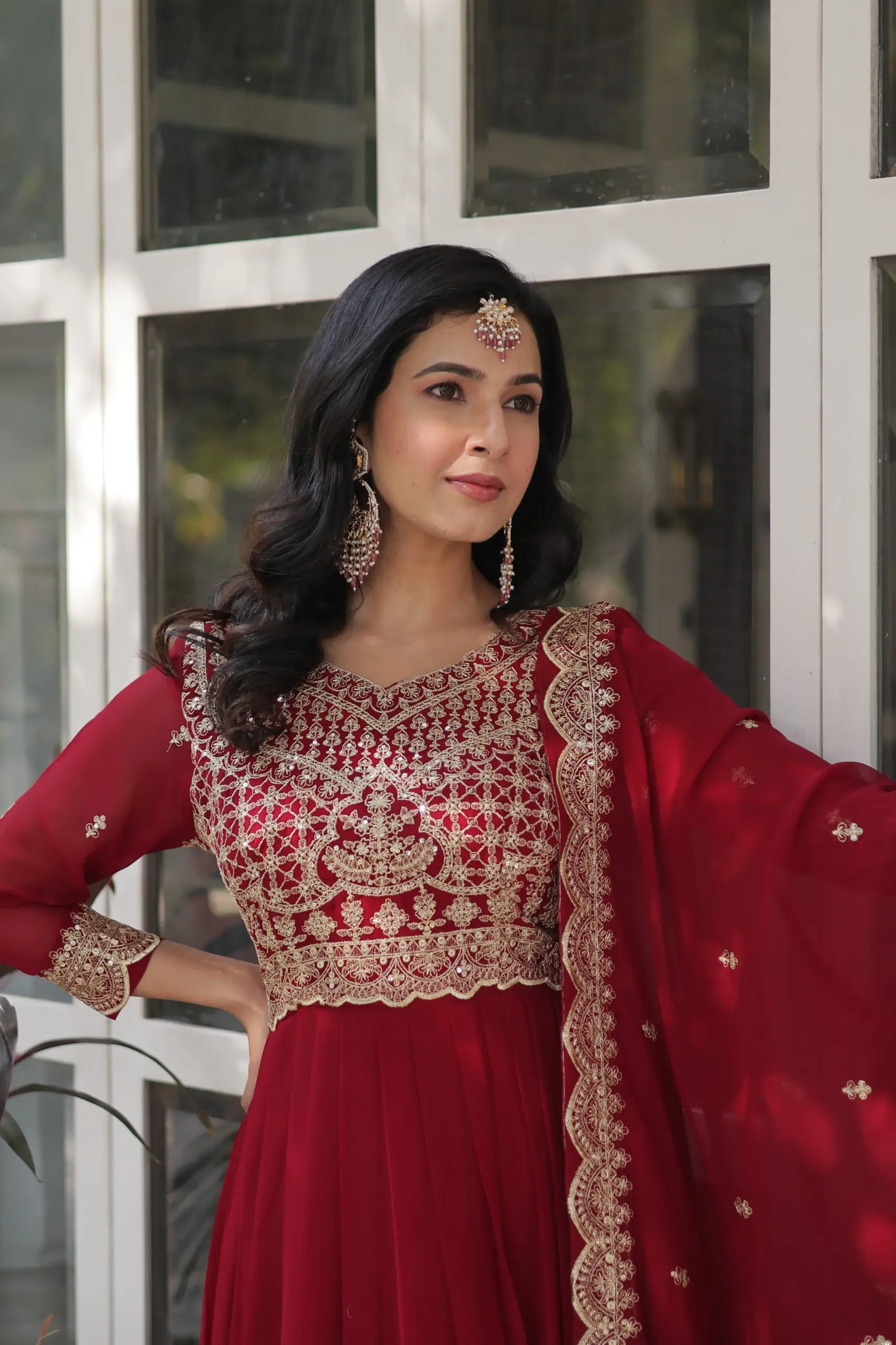 Diwali Special Designer Gown with Dupatta