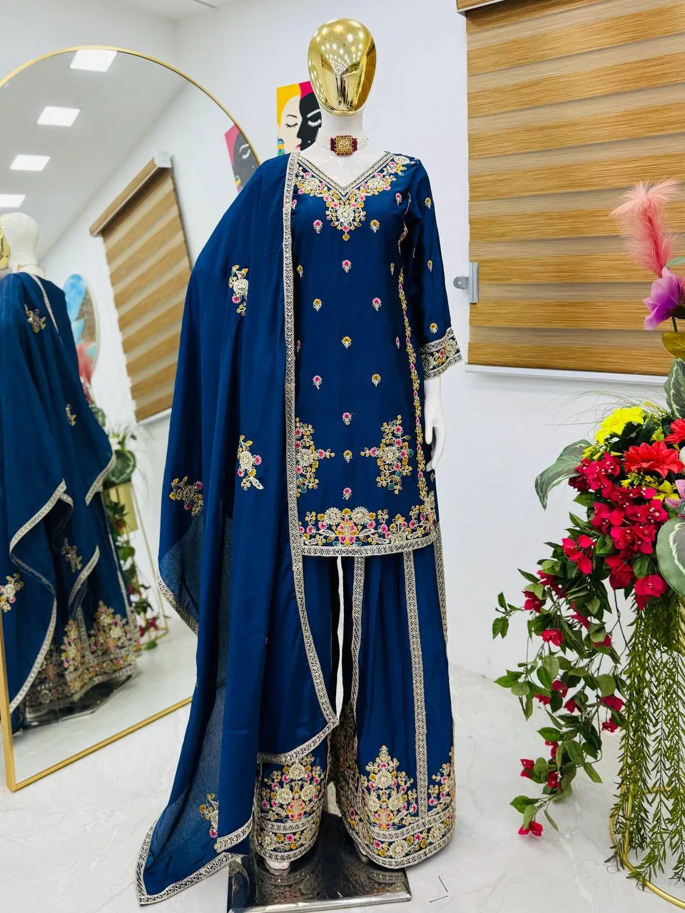 Diwali Special Short Shirt With Plazzo