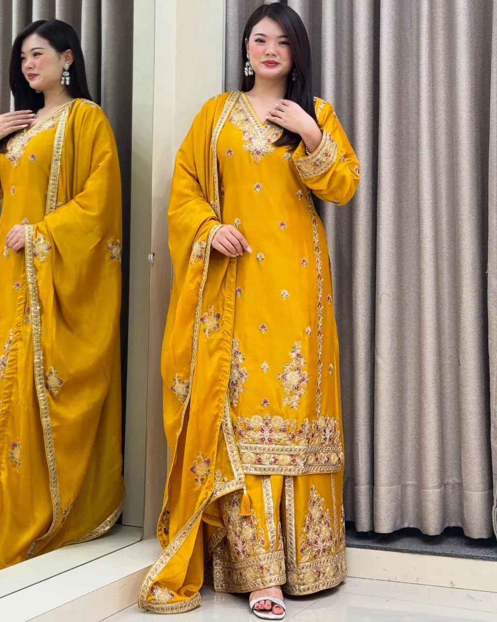Diwali Special Short Shirt With Plazzo