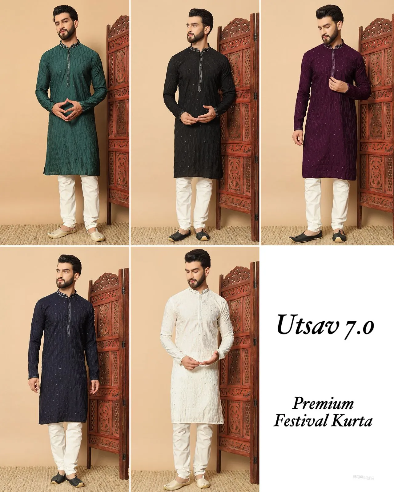 Festive Special Mens Embroidery Kurtas