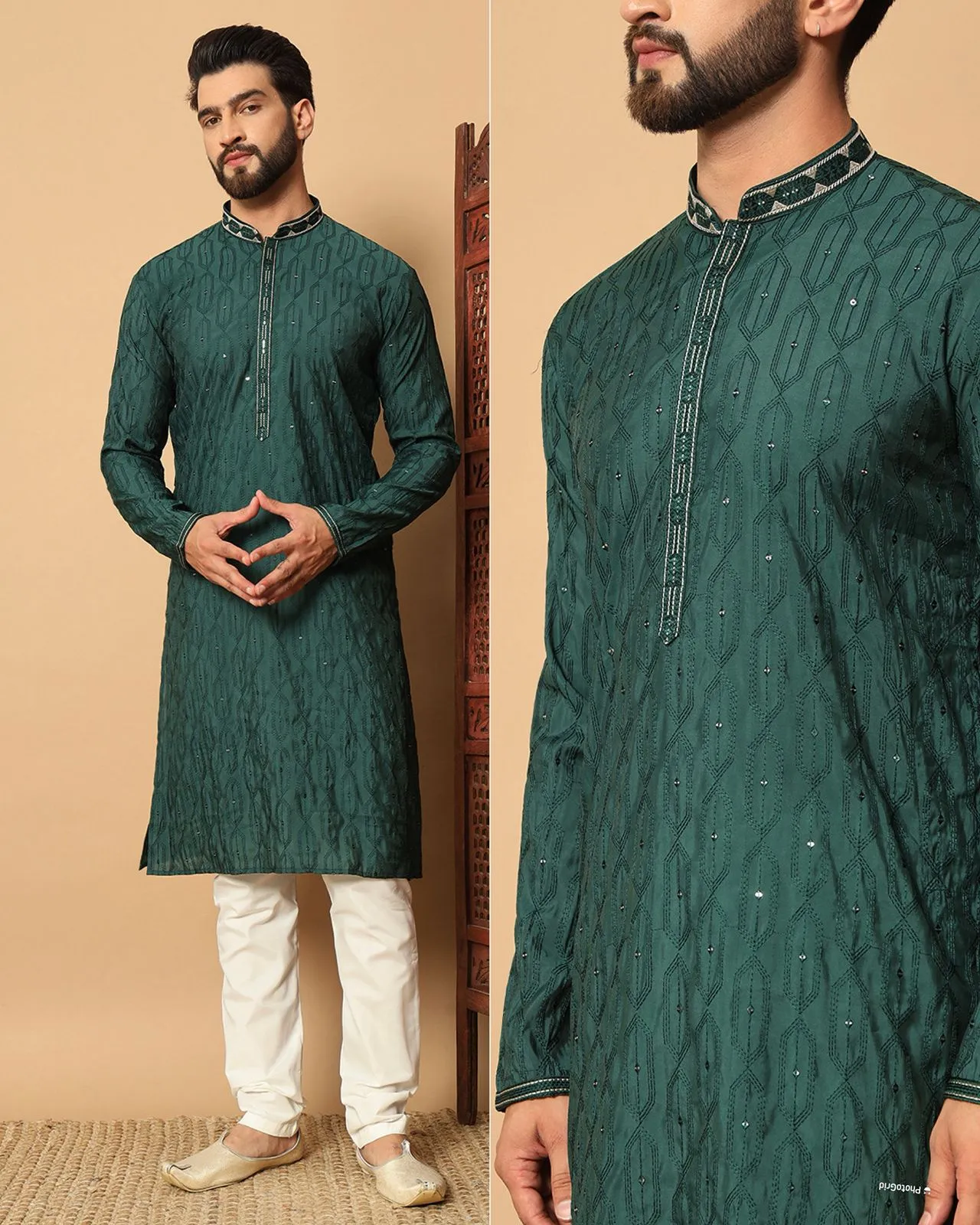 Festive Special Mens Embroidery Kurtas