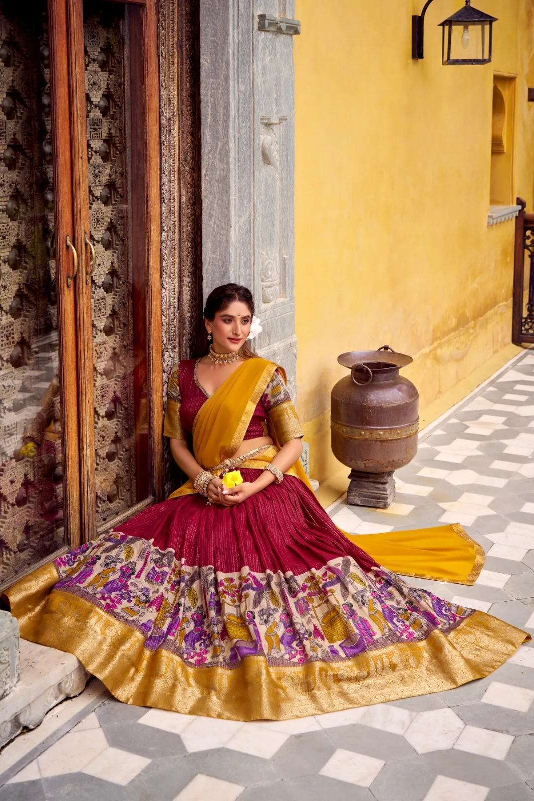 Festive Wear Designer Kalamkari Printed Lehenga Choli