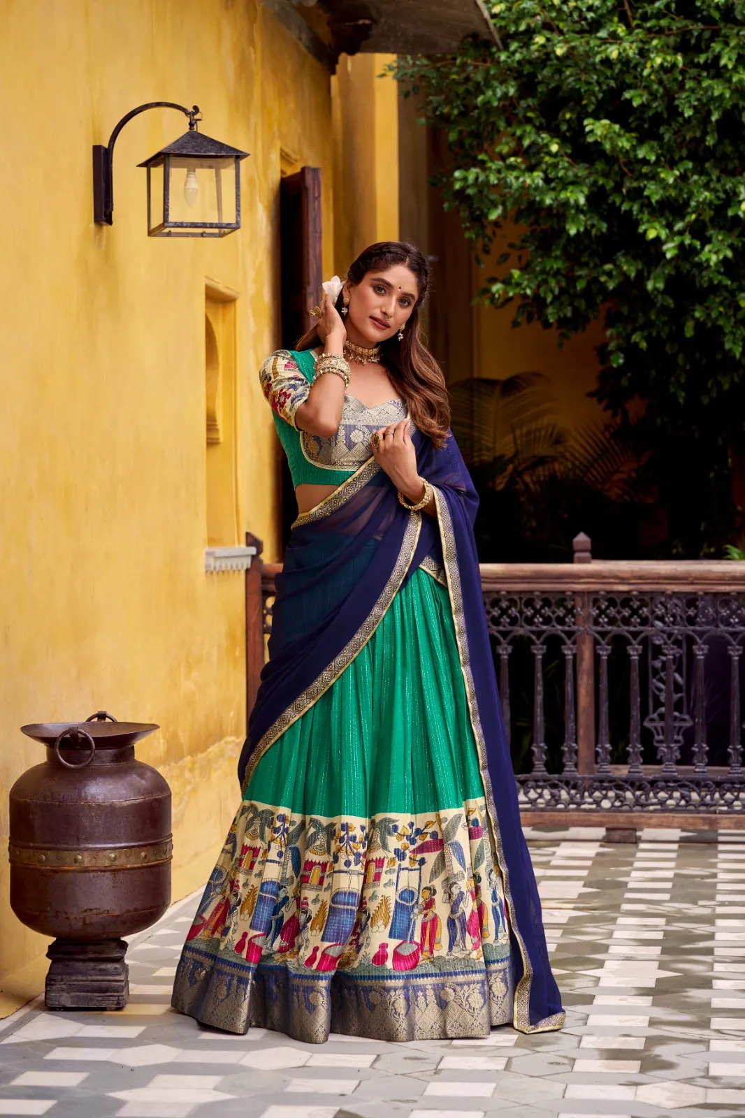 Festive Wear Designer Kalamkari Printed Lehenga Choli