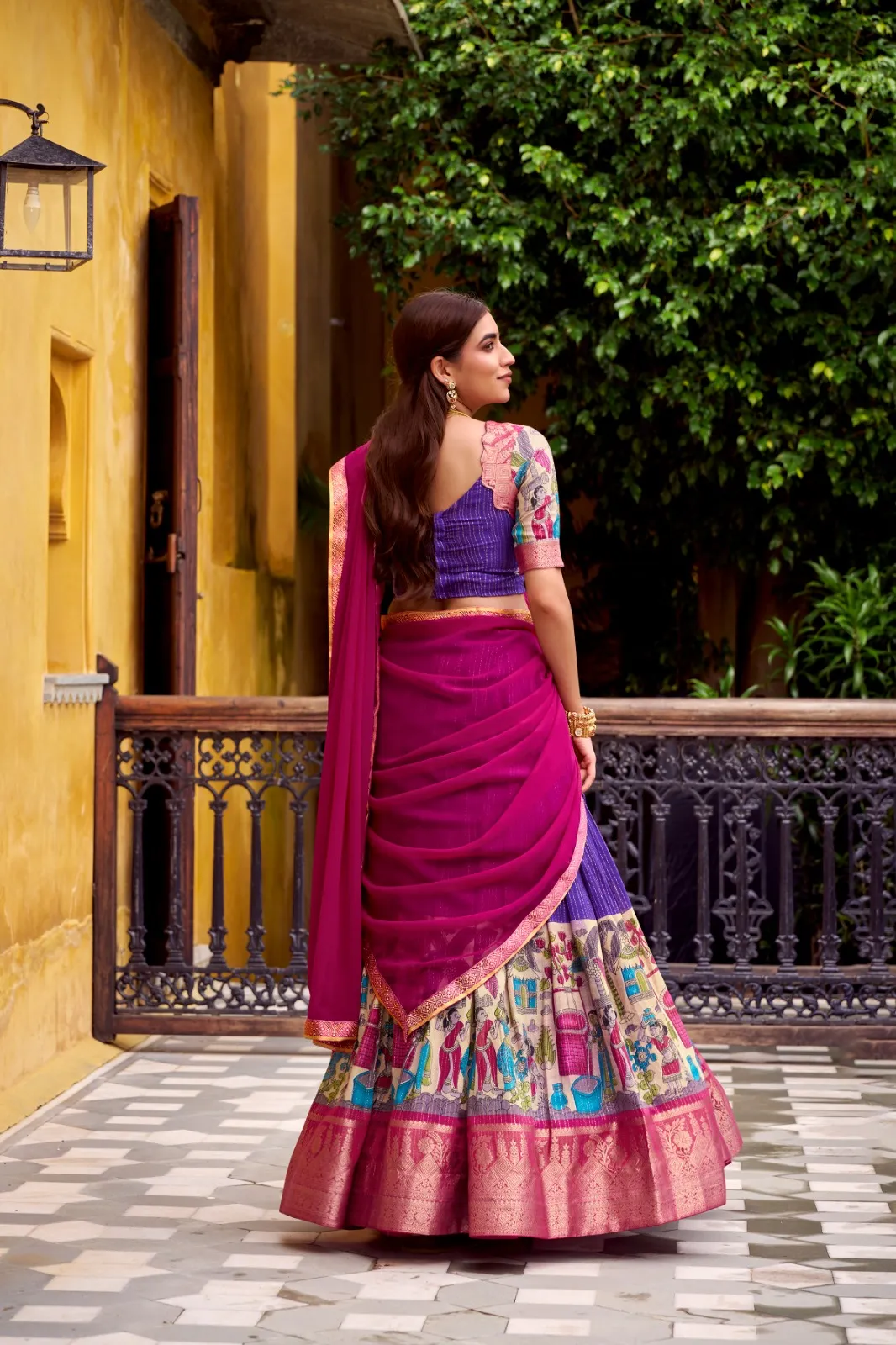 Festive Wear Designer Kalamkari Printed Lehenga Choli