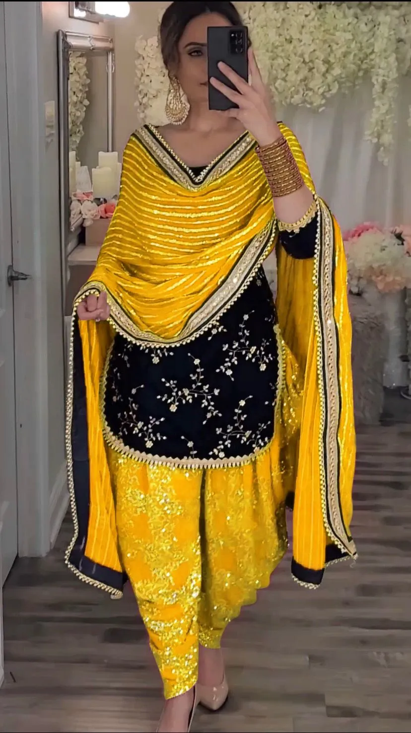 Heavy Embroidery Patiala Salwar Suit