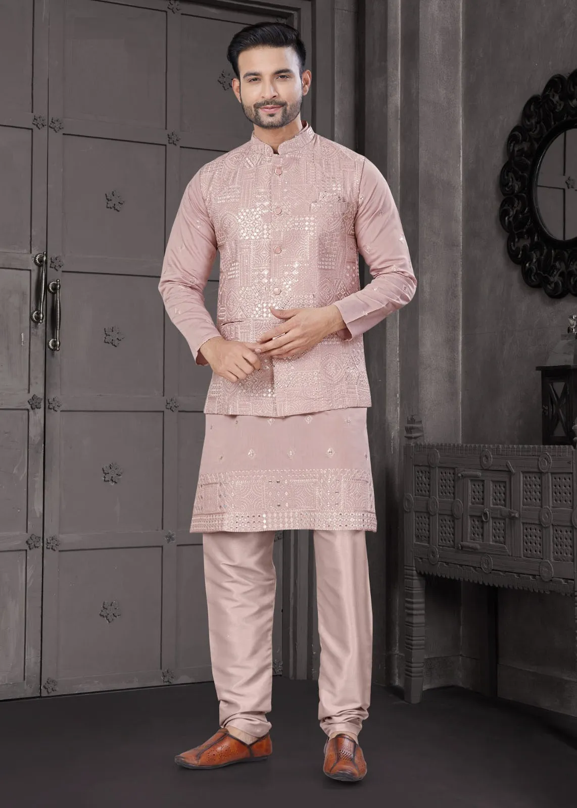 Mens Wear Kurta with Modi Koti For Wedding