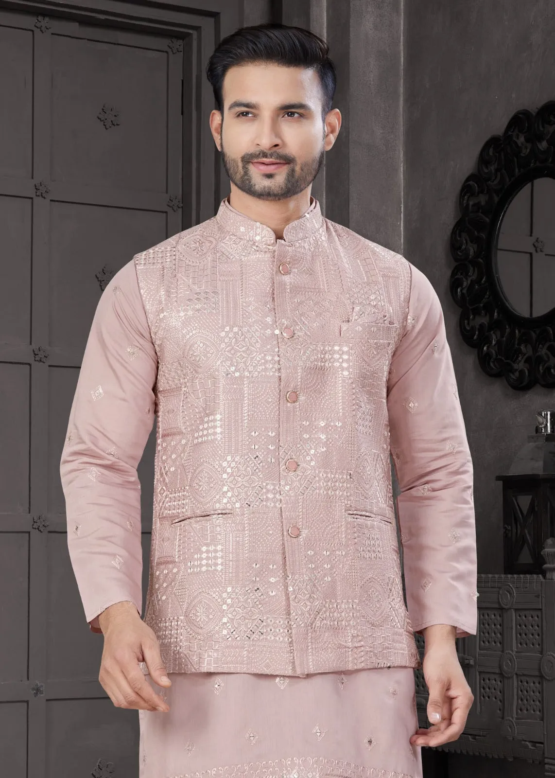 Mens Wear Kurta with Modi Koti For Wedding