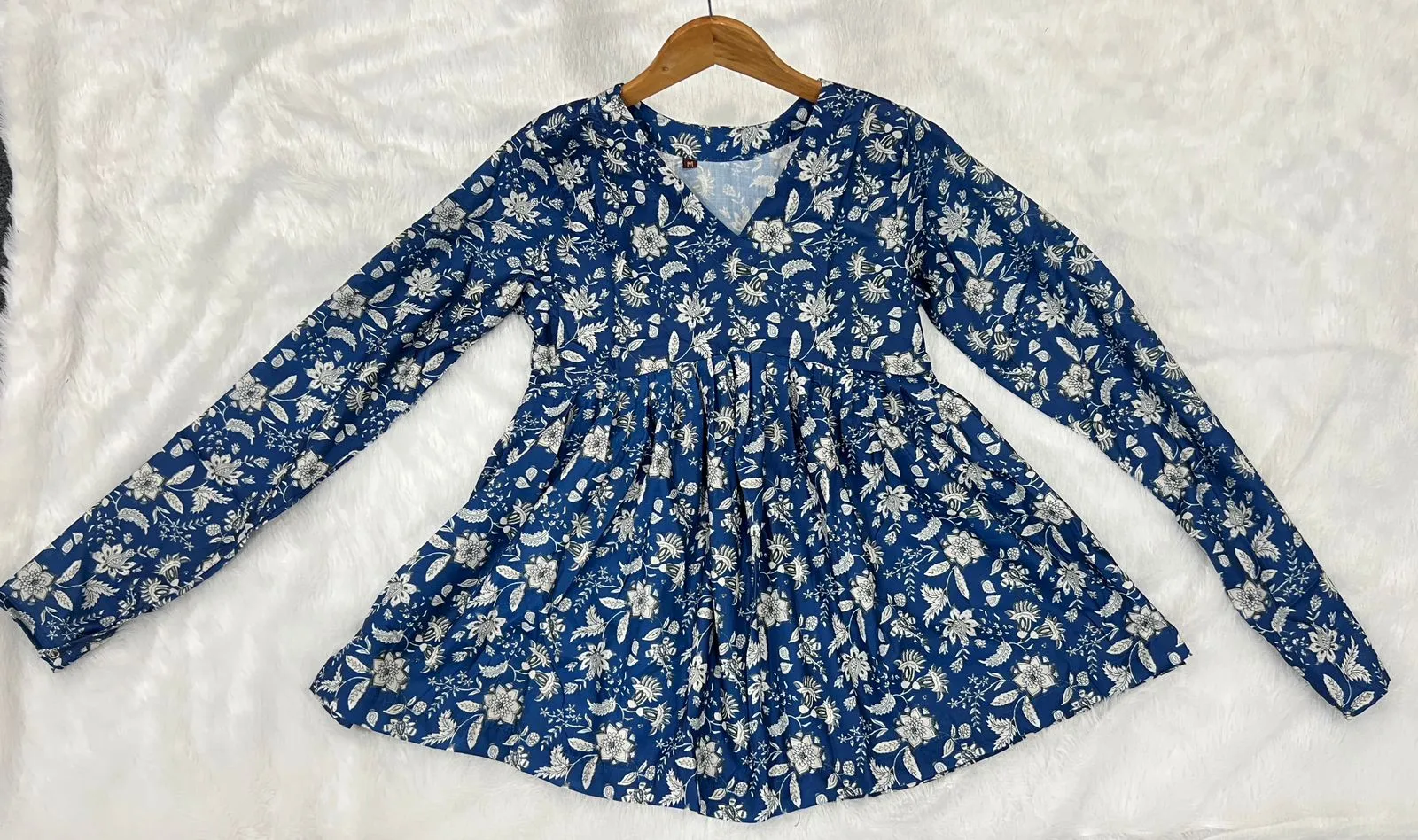Office Wear Printed Short Tunic Tops