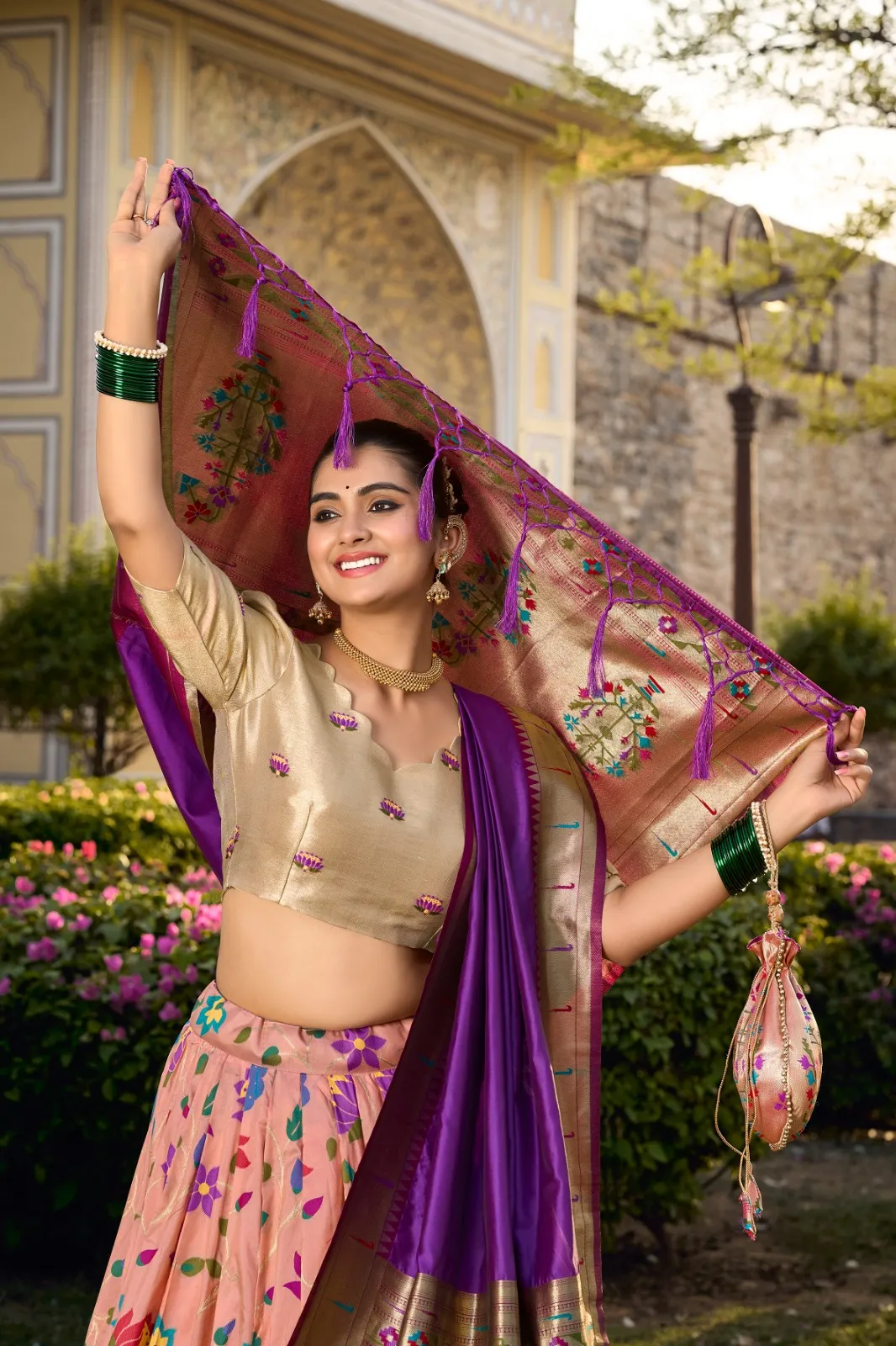 Paithani Silk Lehenga Choli For Wedding