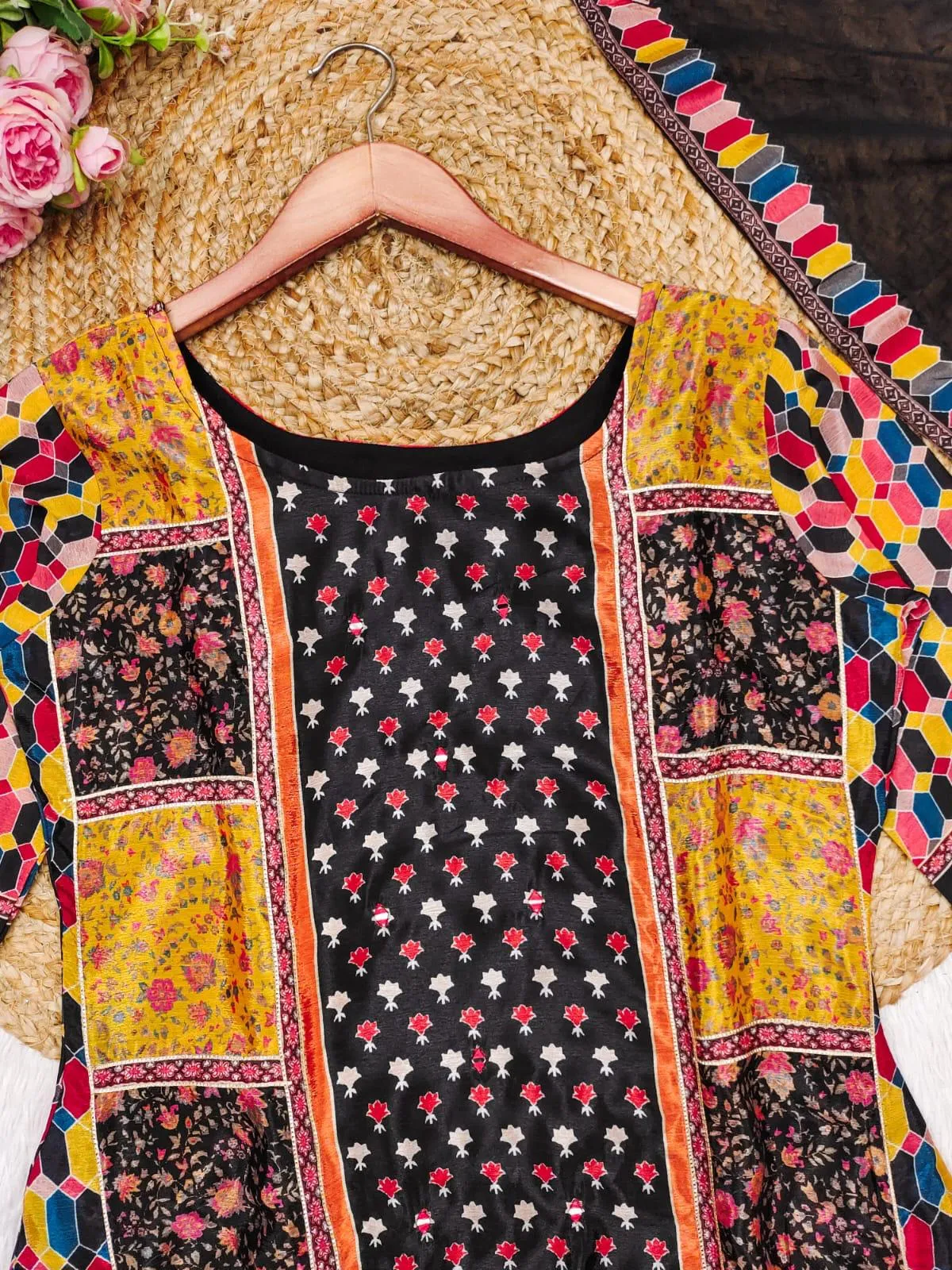 Pakistani Style Printed Anarkali Kurti