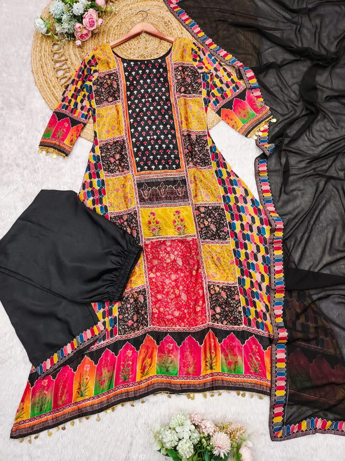 Pakistani Style Printed Anarkali Kurti